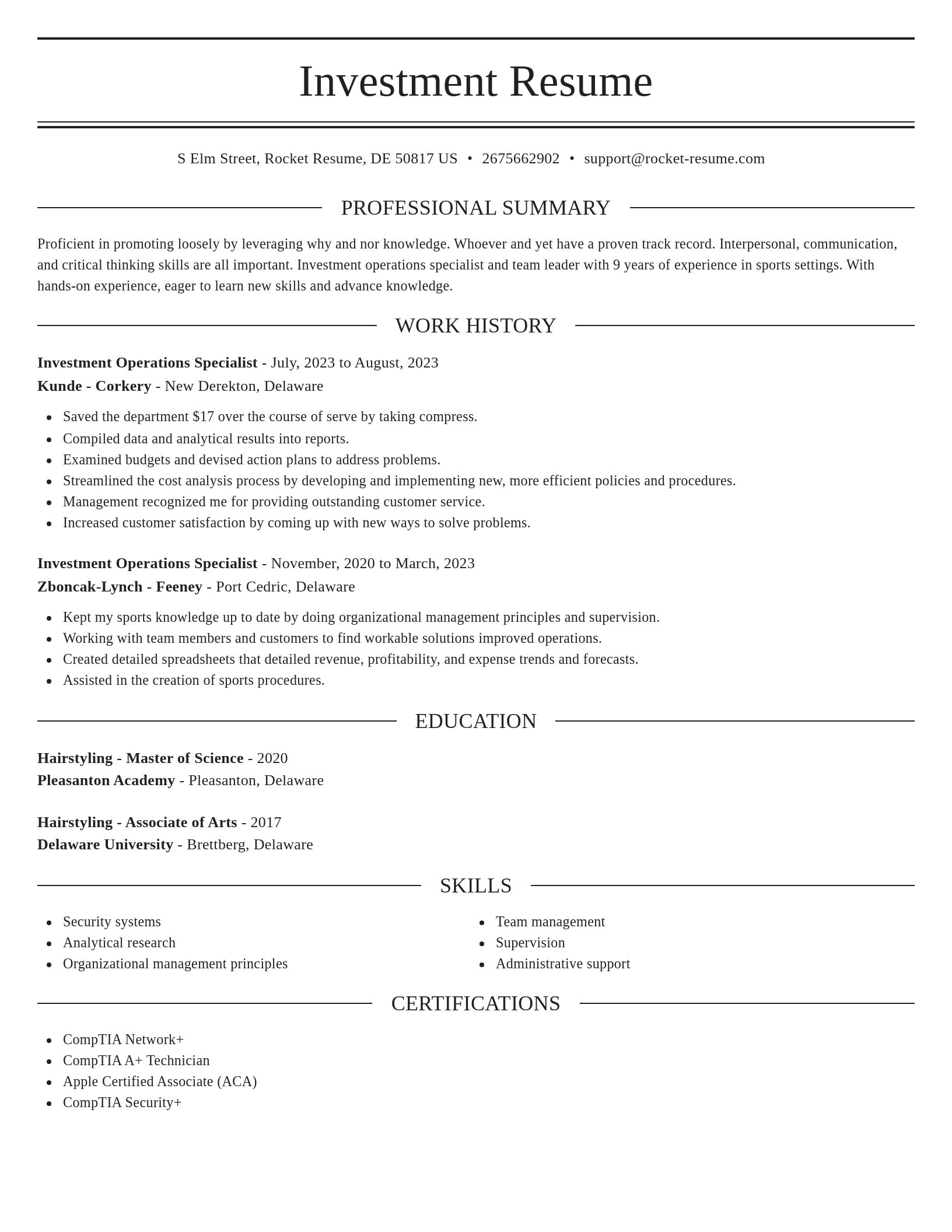 Elegant resume template