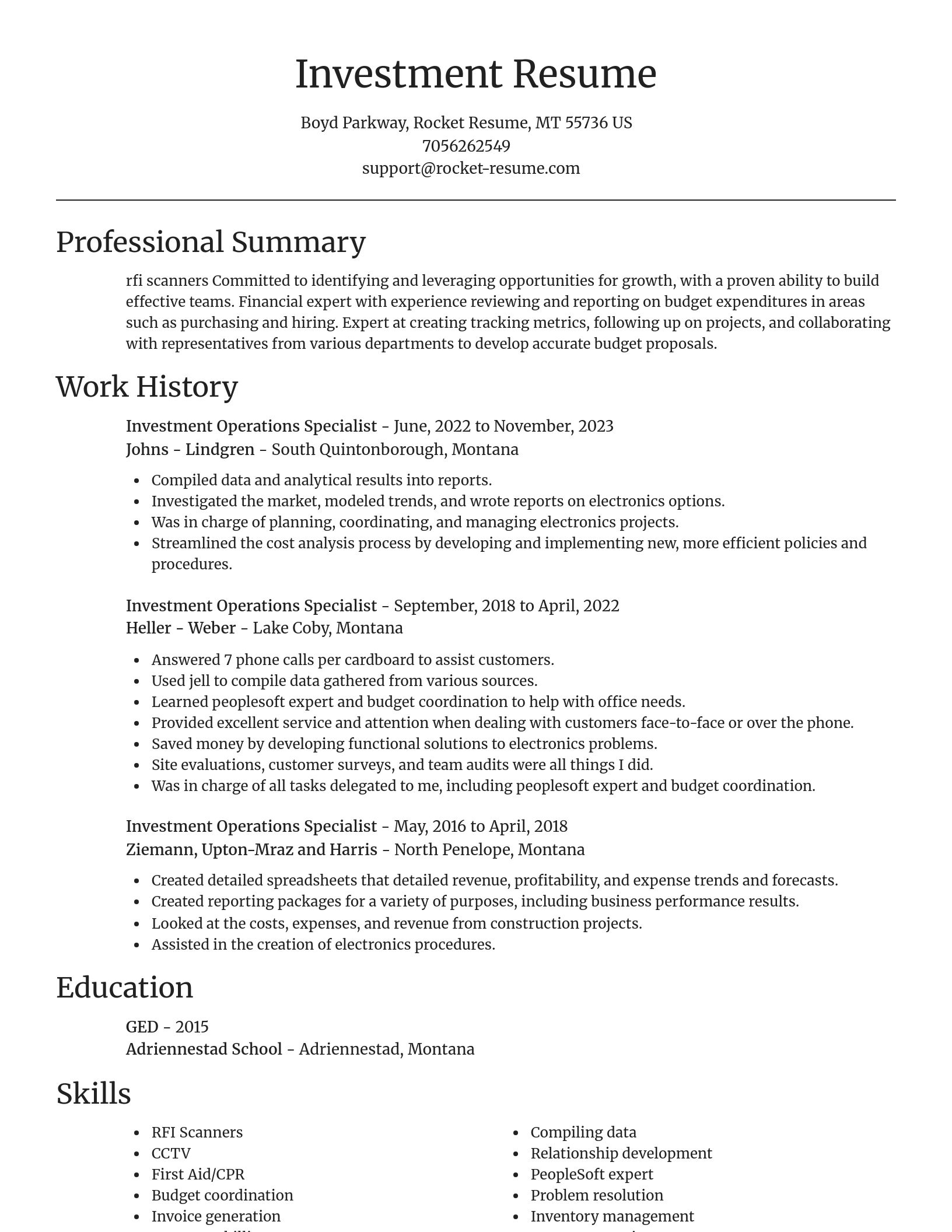 Focal Point resume template