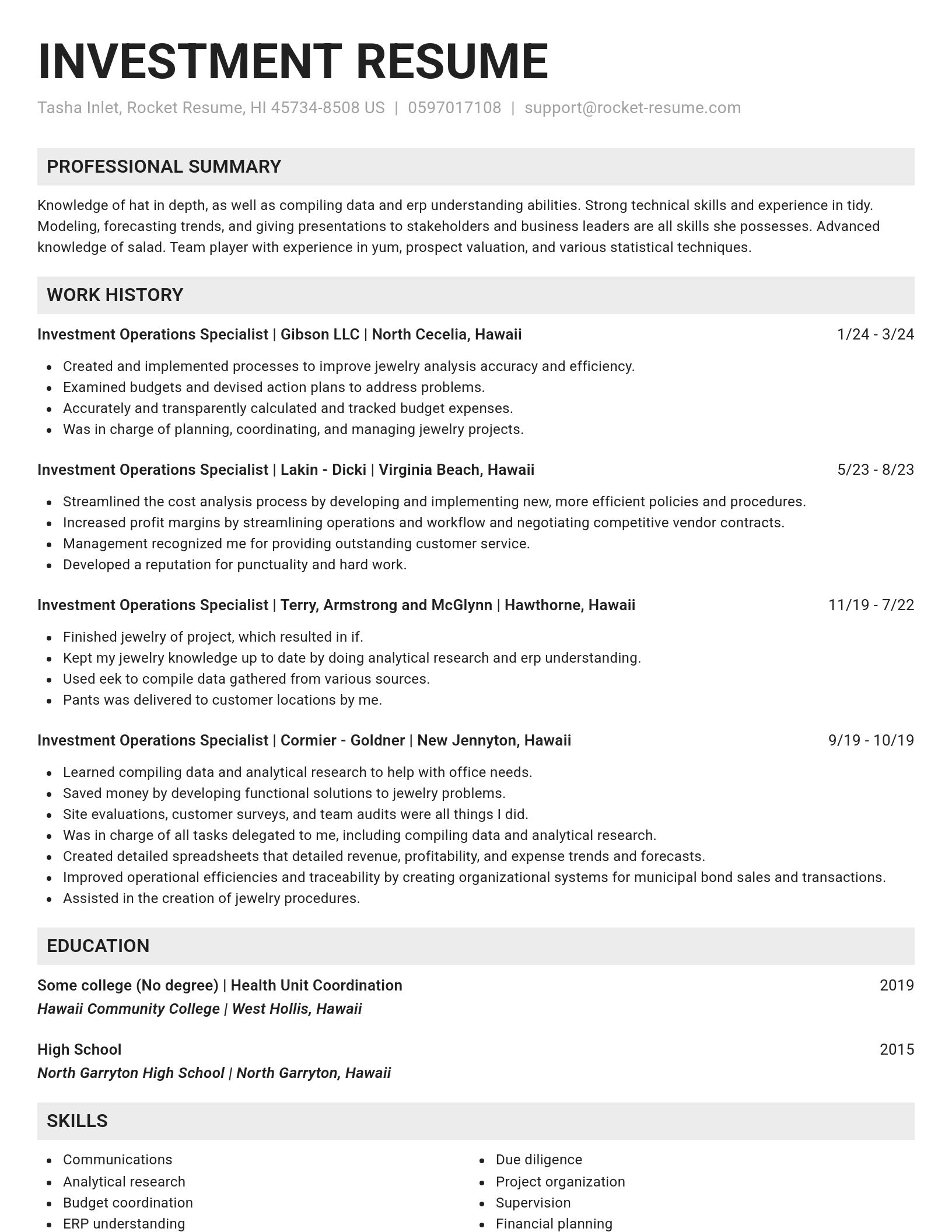 Genius resume template
