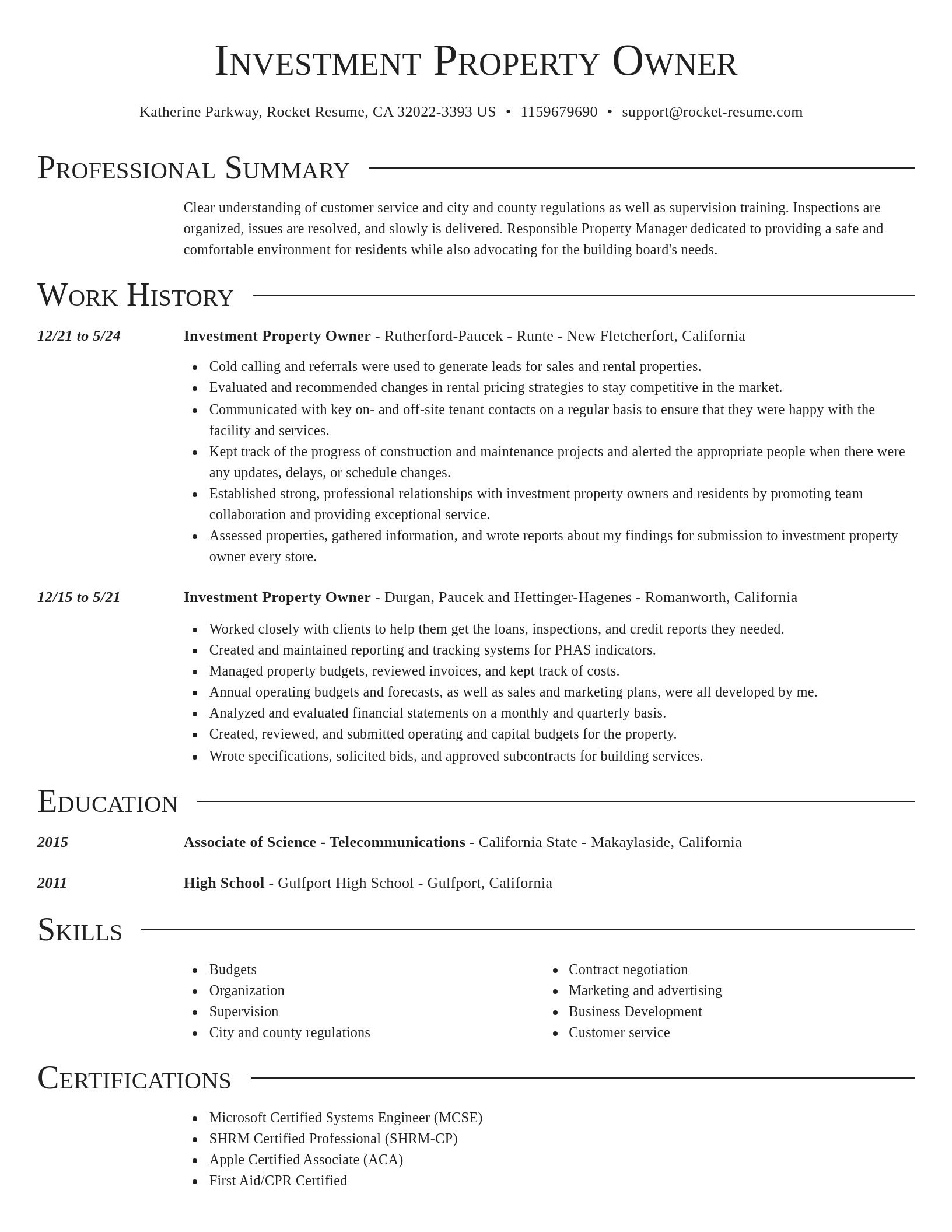Director resume template