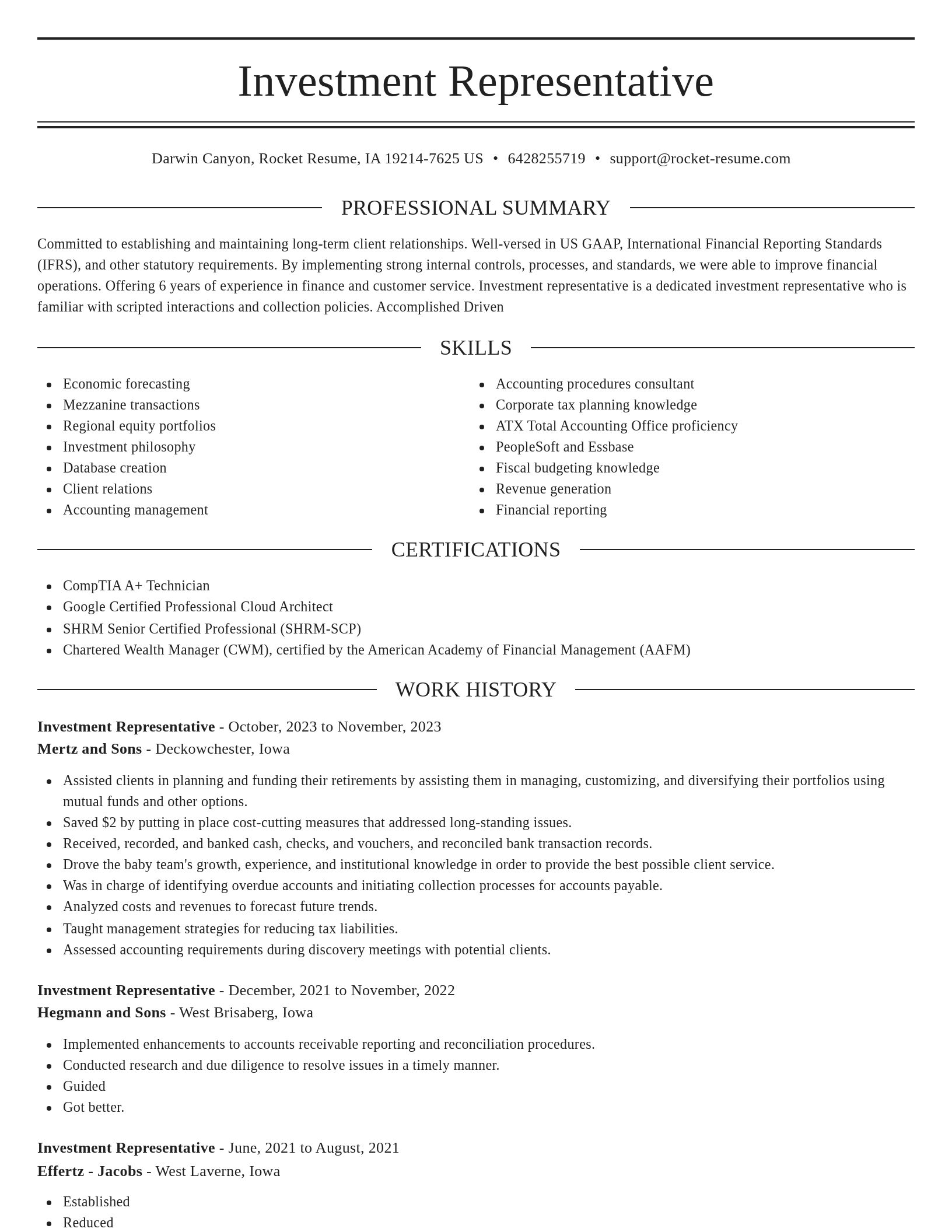Elegant resume template