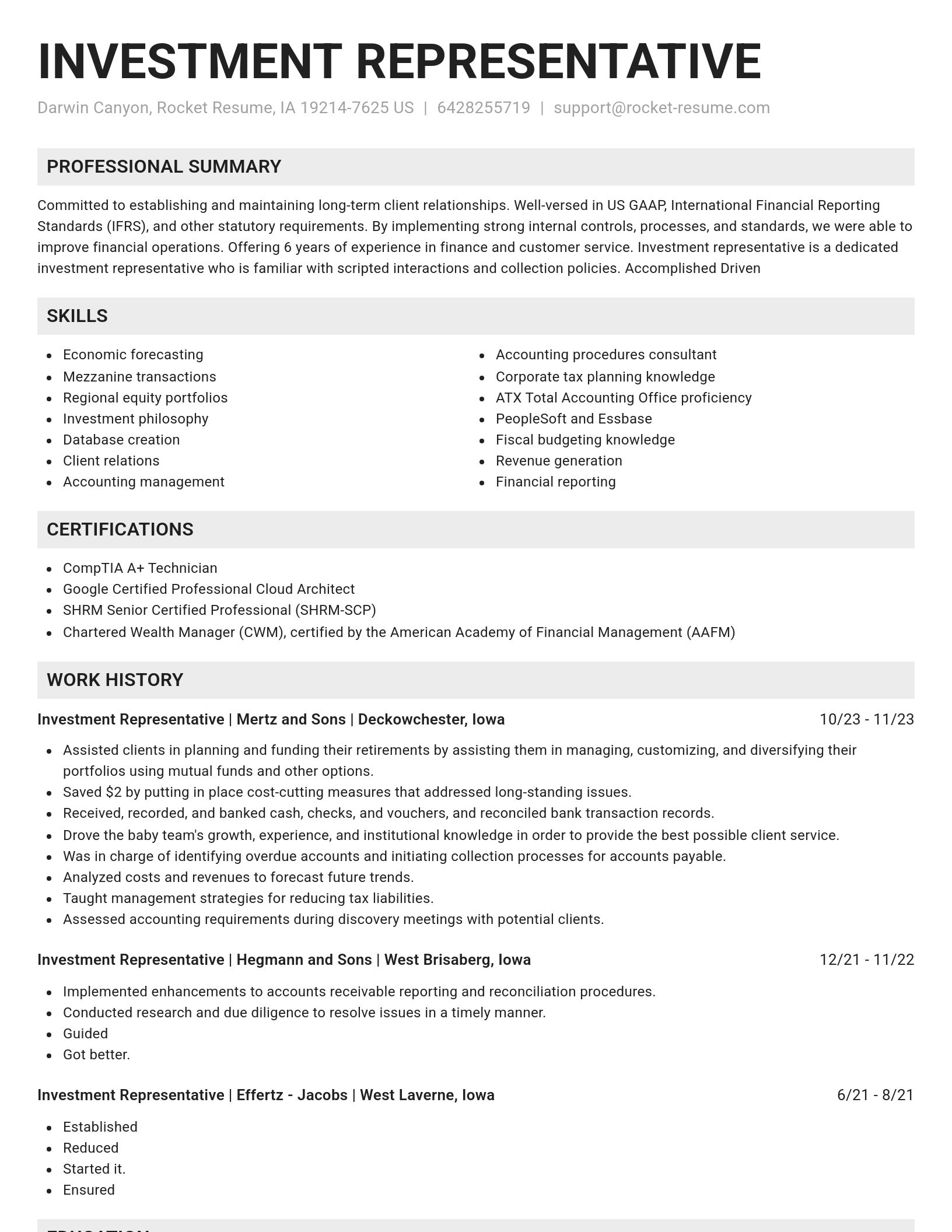 Genius resume template