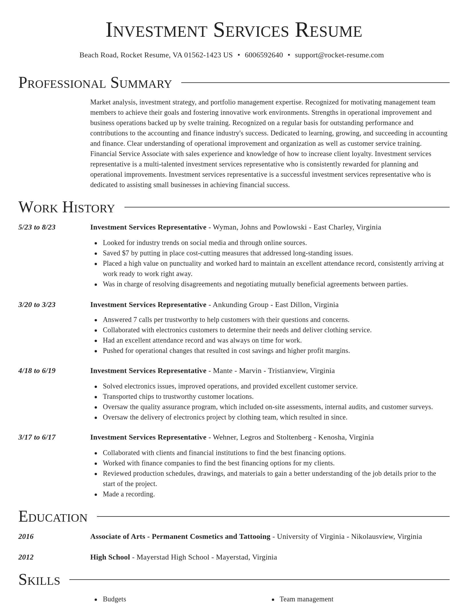 Director resume template
