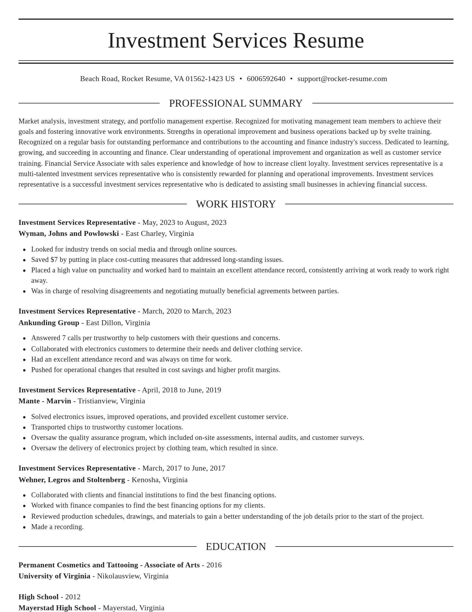 Elegant resume template