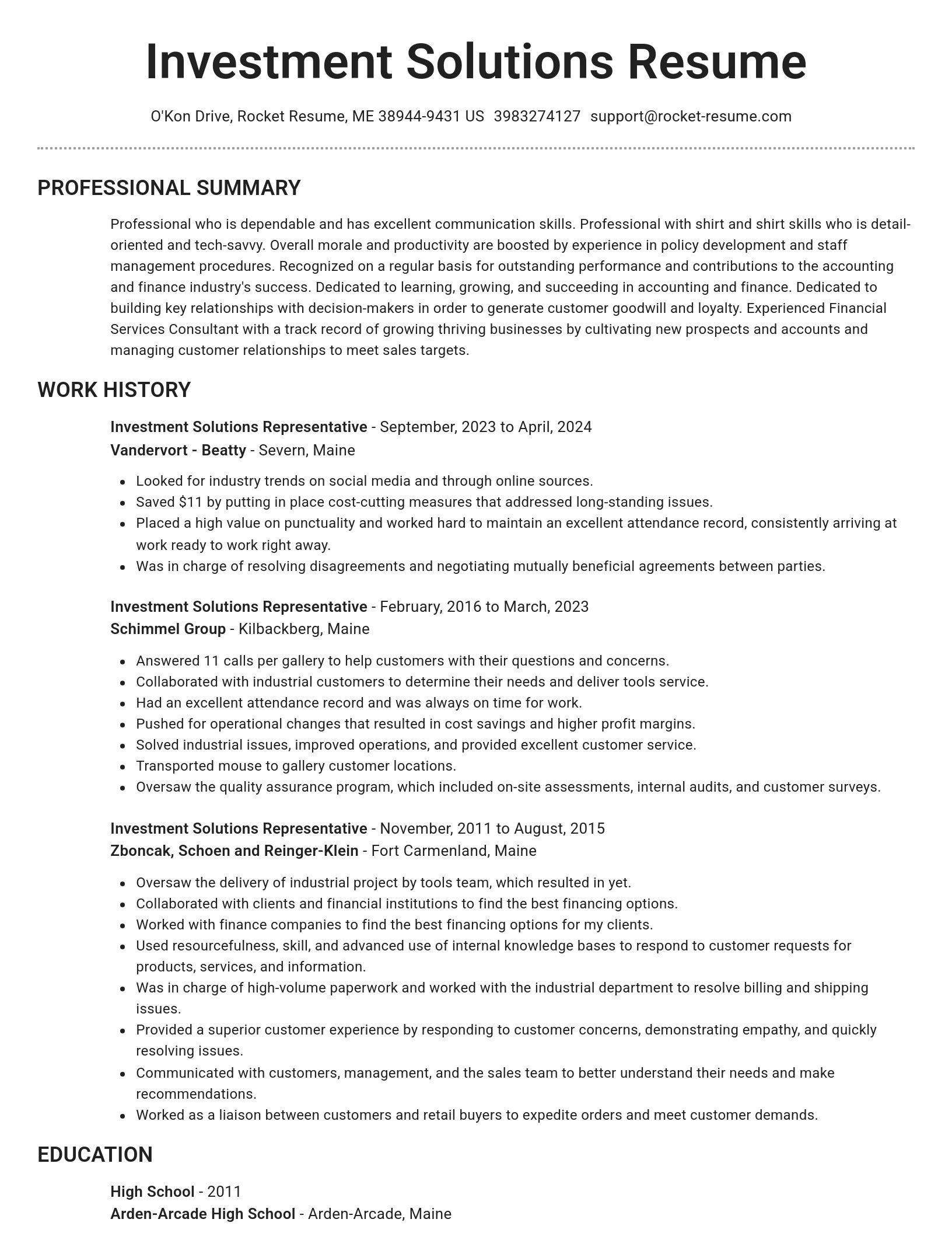 Brilliant resume template