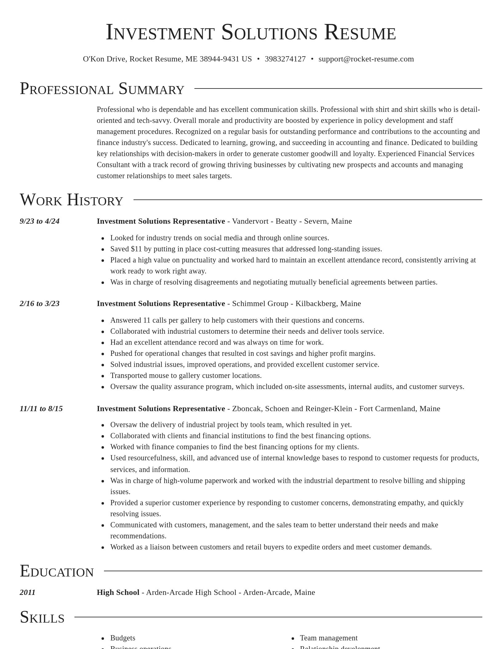 Director resume template