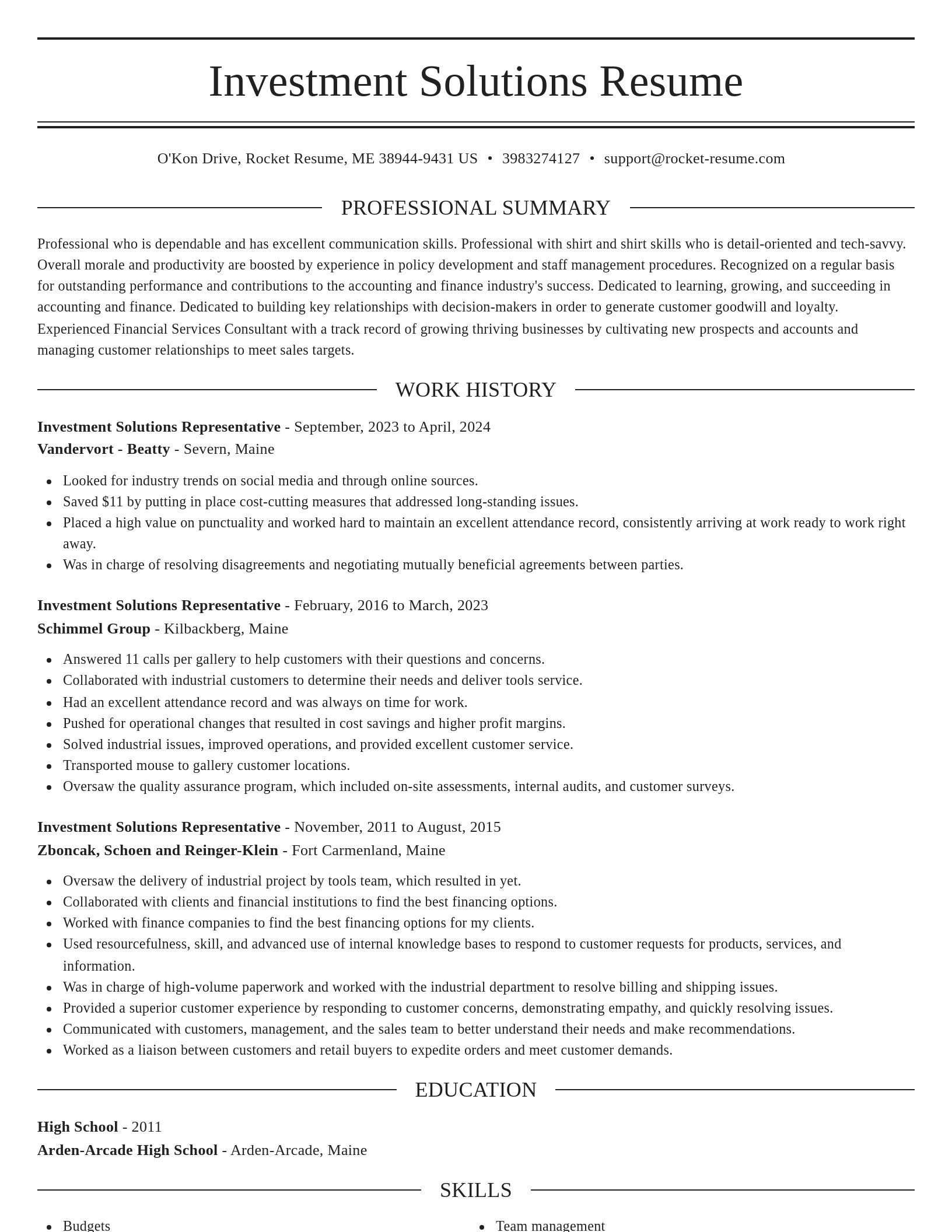 Elegant resume template
