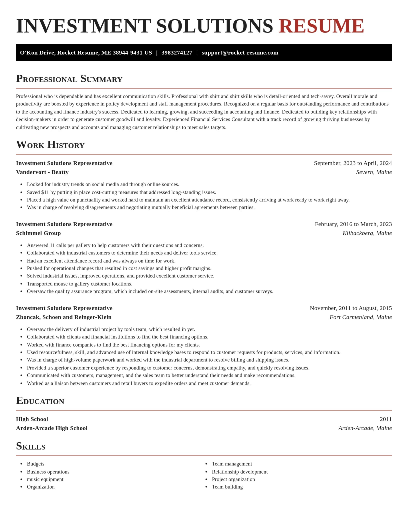 Exquisite resume template