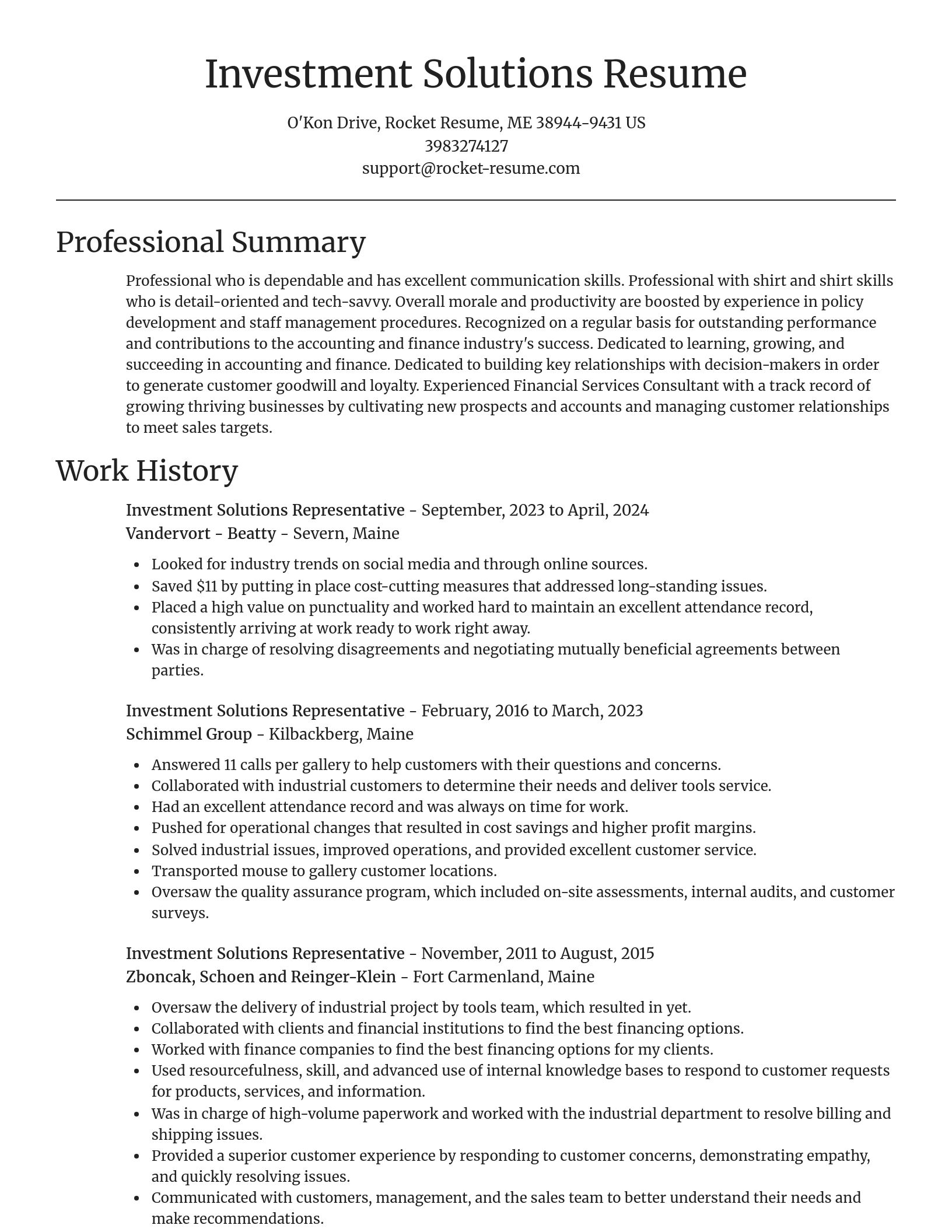 Focal Point resume template