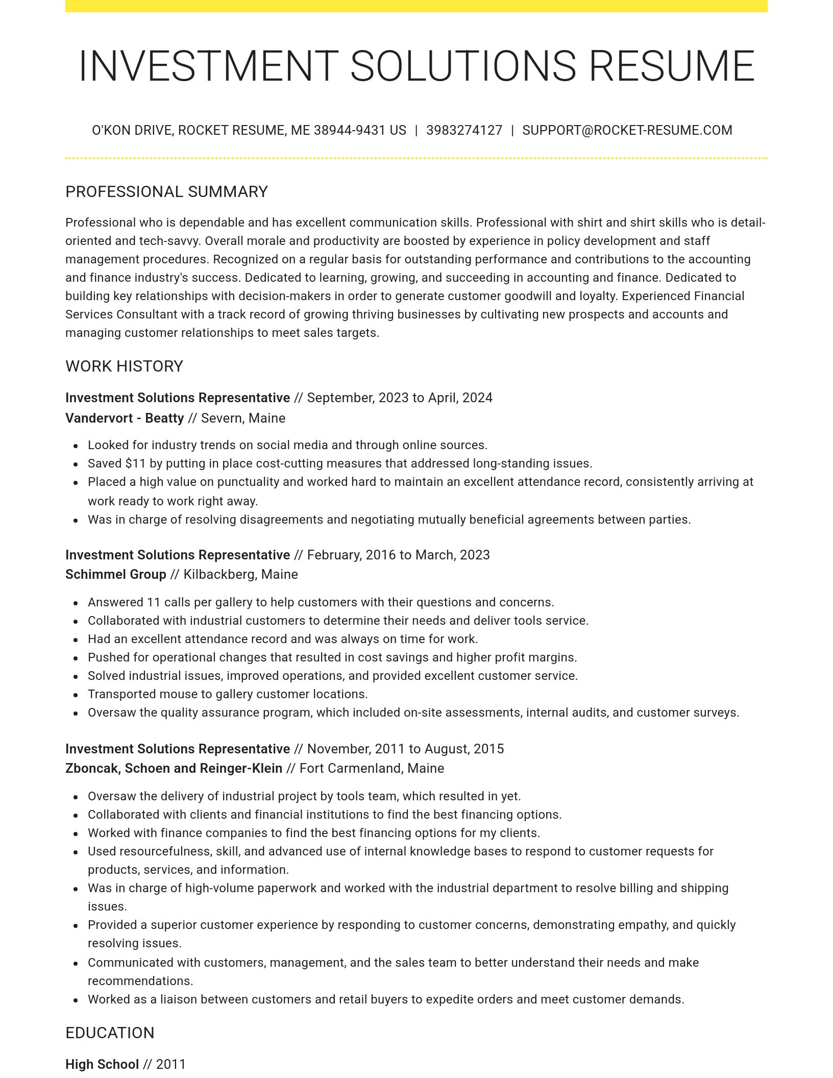 Grand resume template