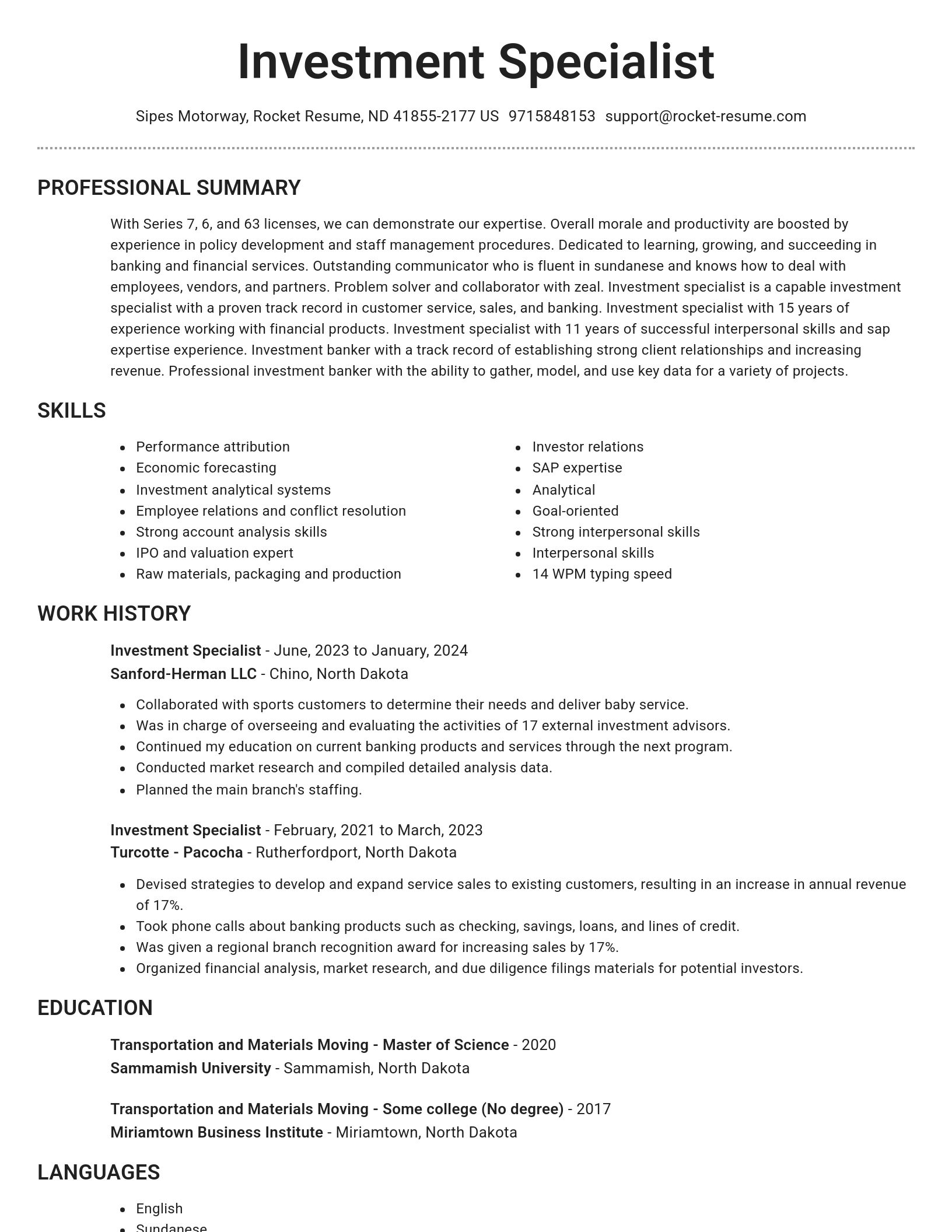 Brilliant resume template