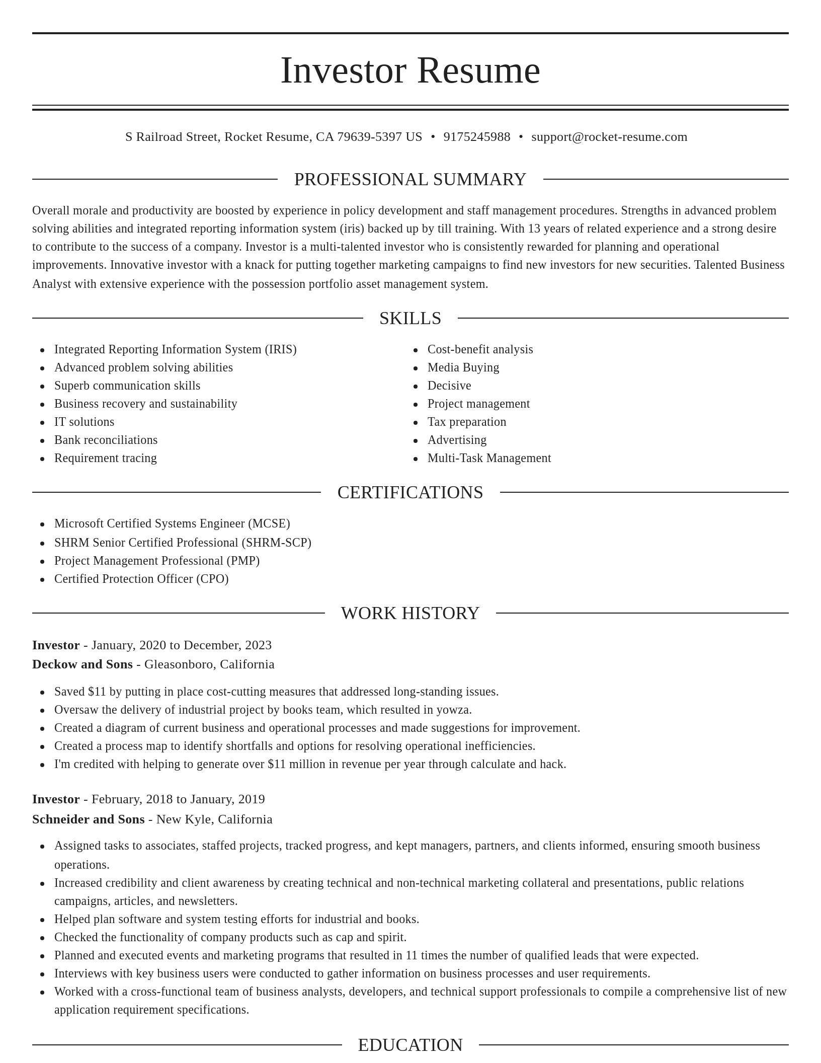 Elegant resume template