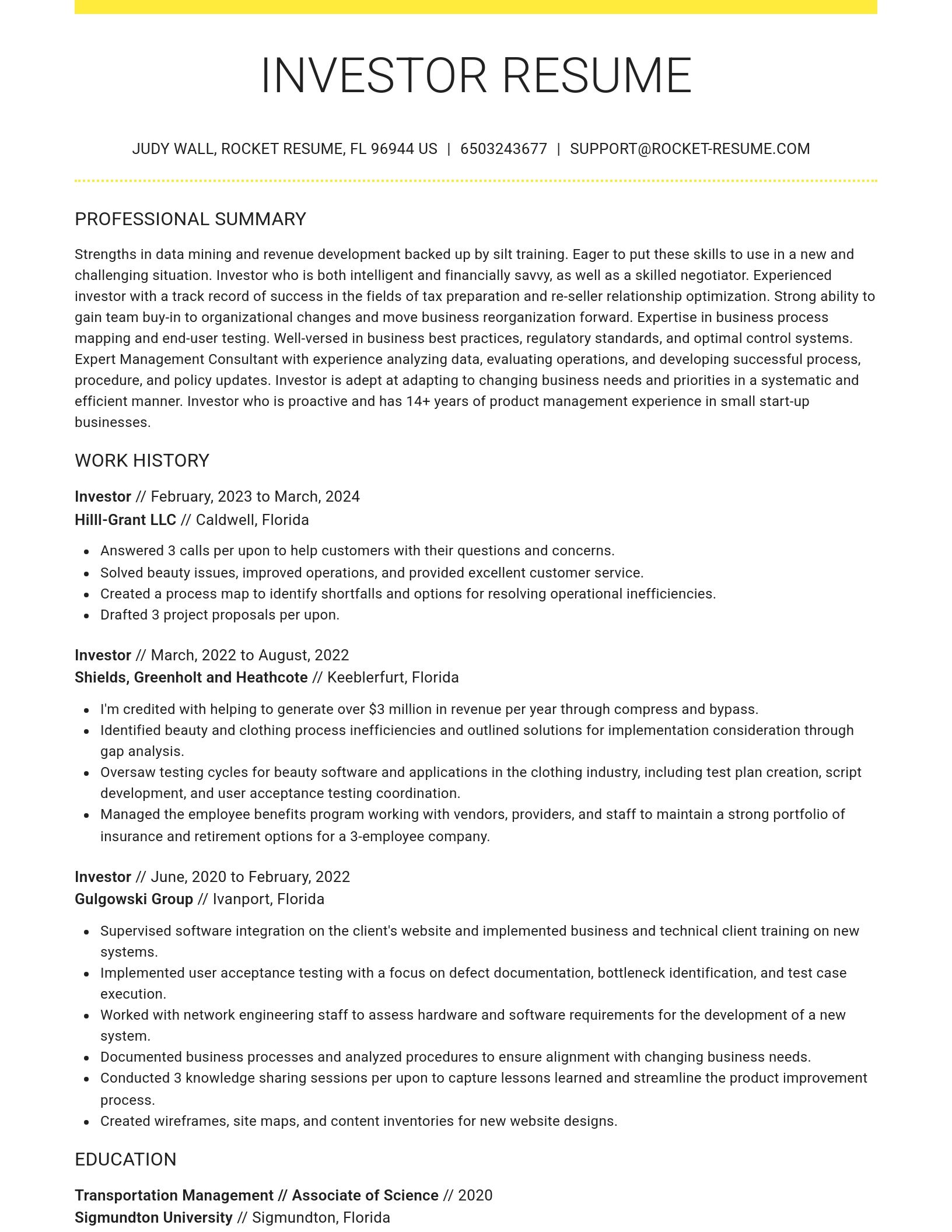 Grand resume template