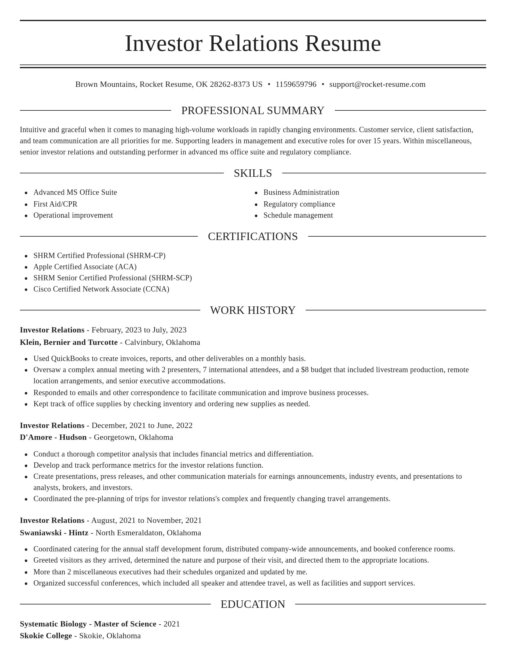 Elegant resume template