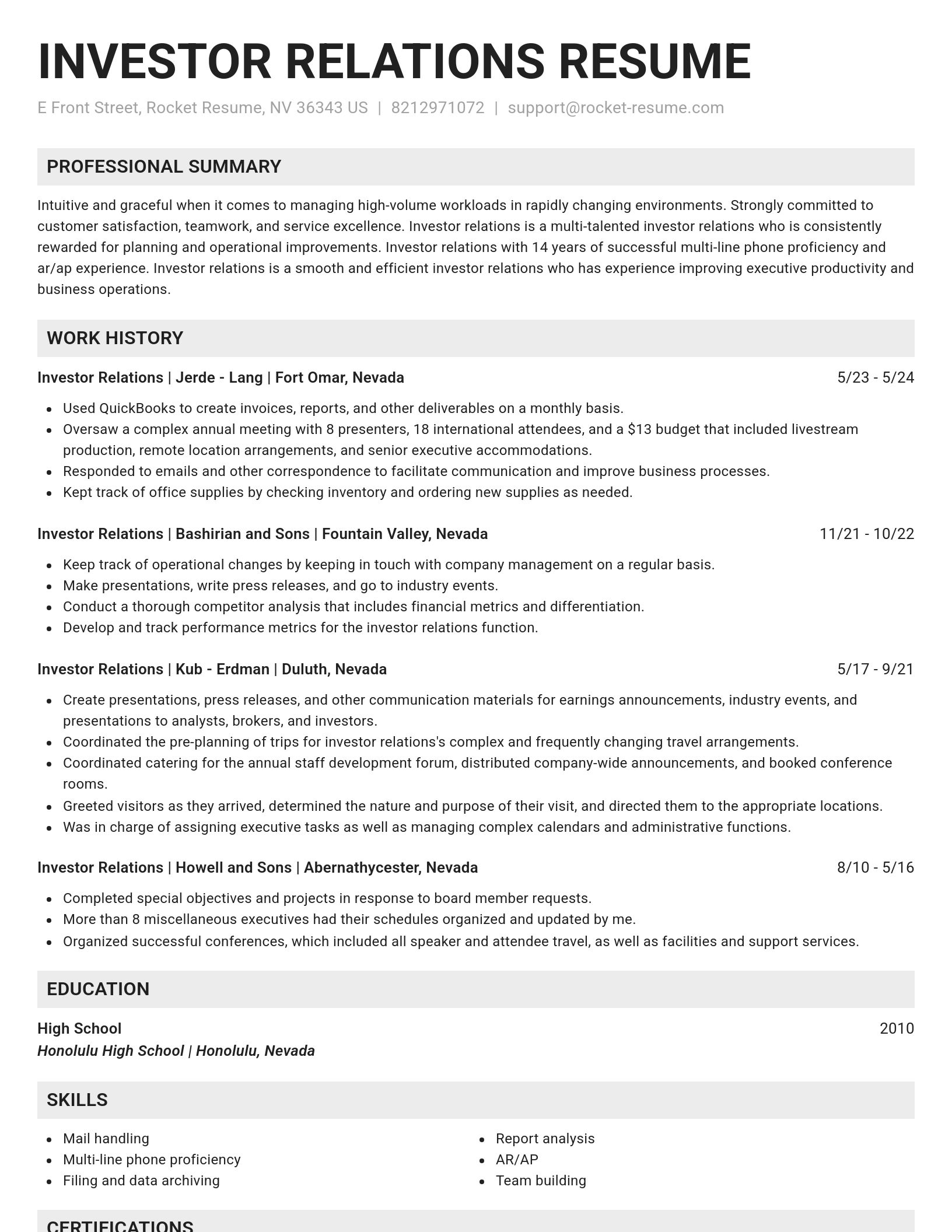 Genius resume template