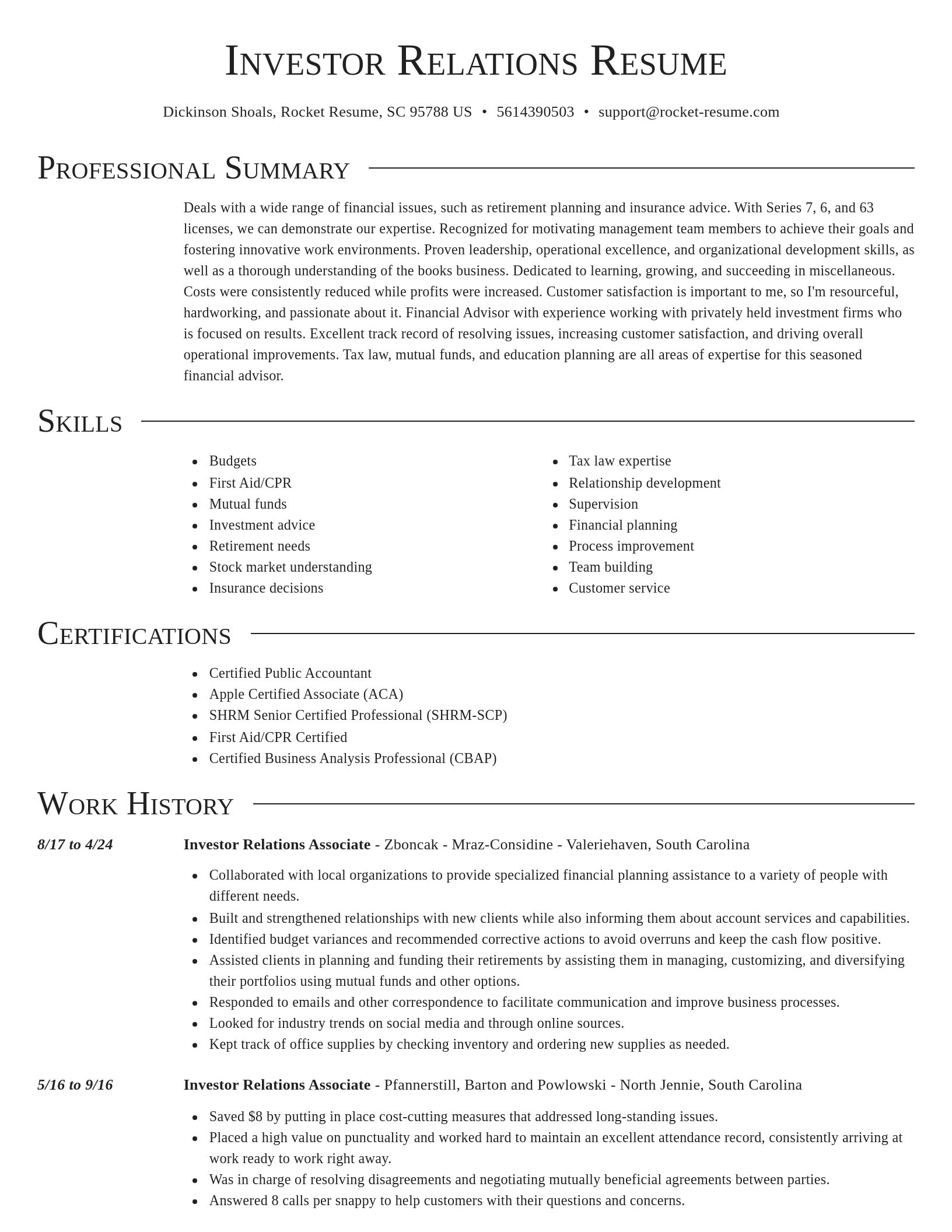 Director resume template