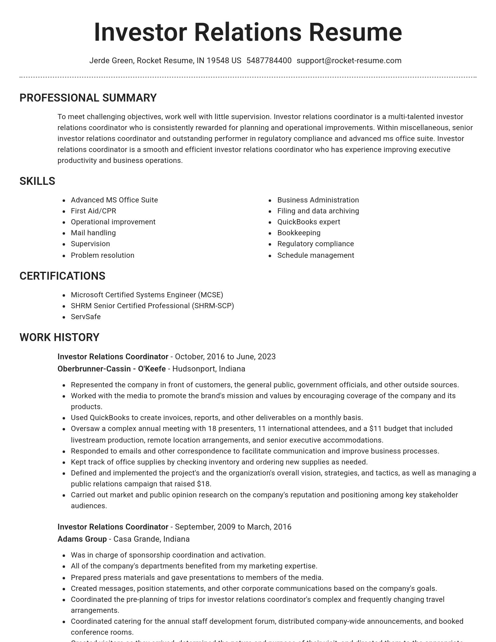 Brilliant resume template