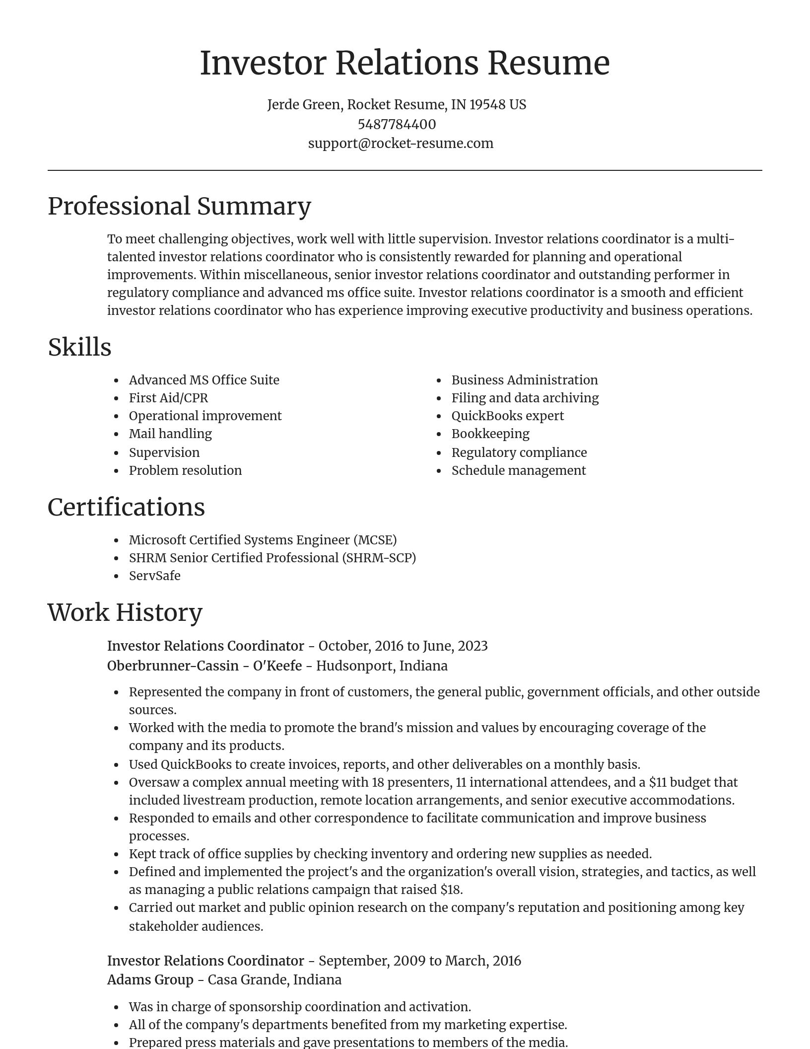 Focal Point resume template