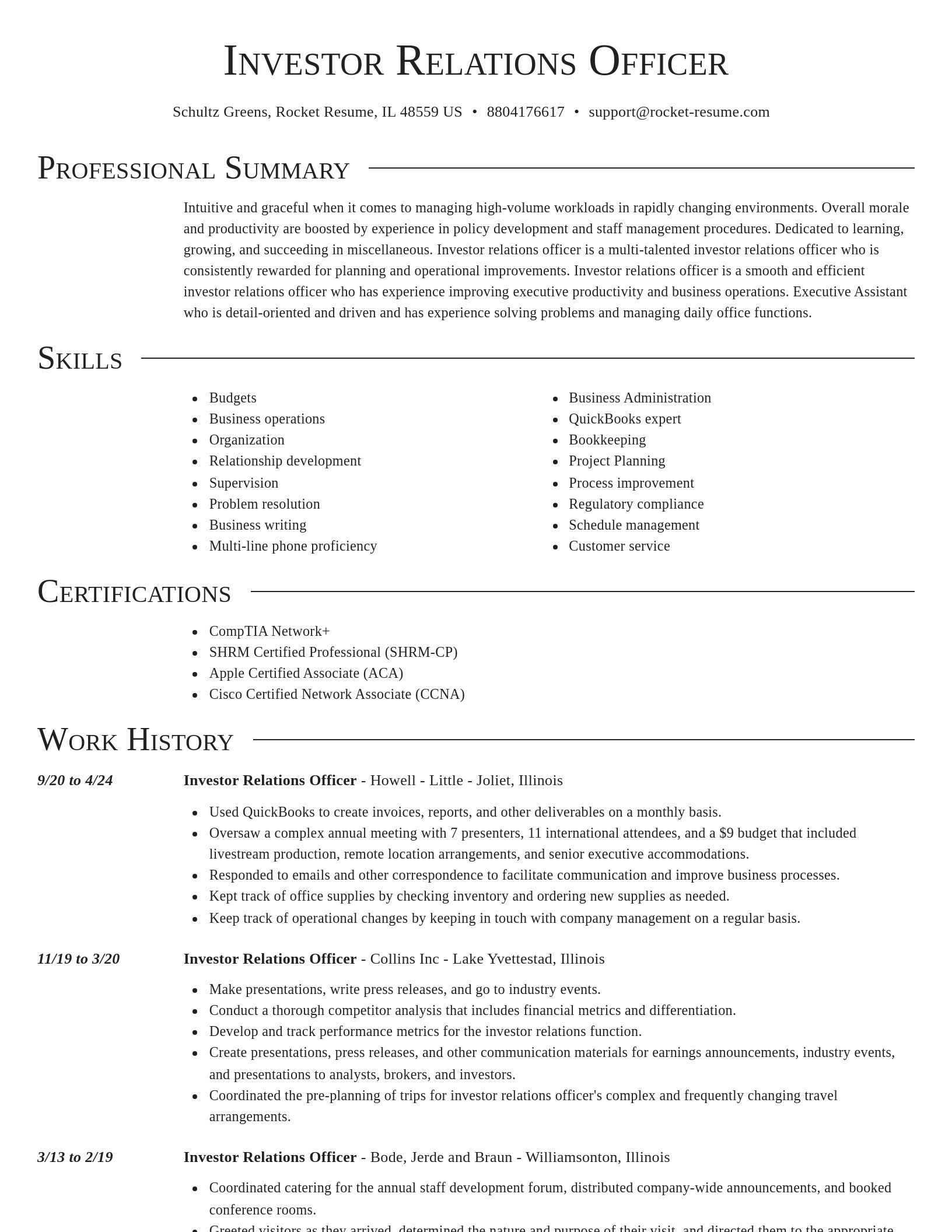 Director resume template