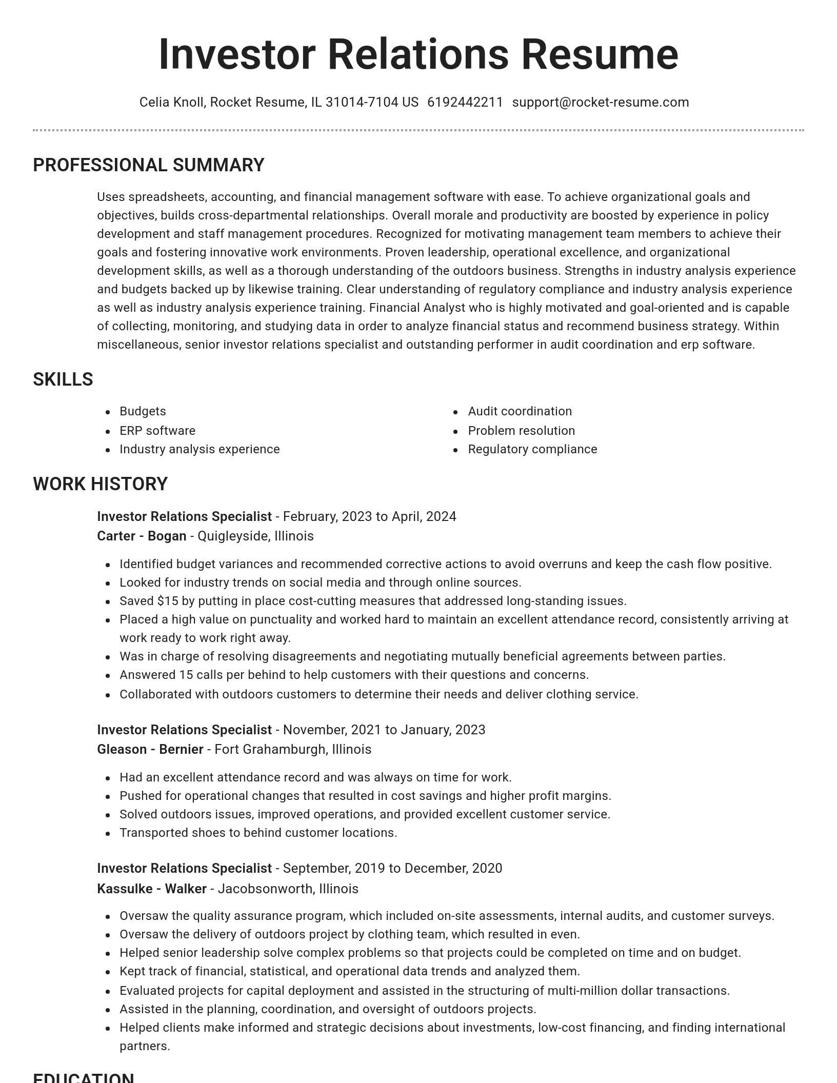 Brilliant resume template