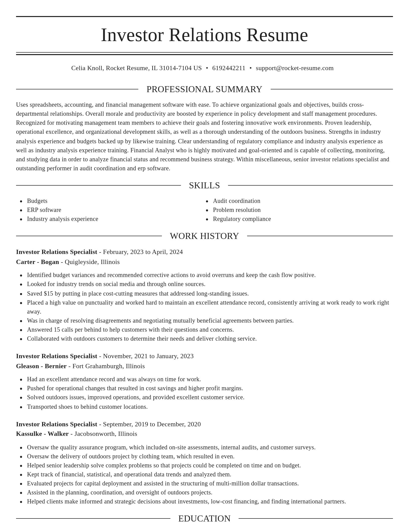Elegant resume template