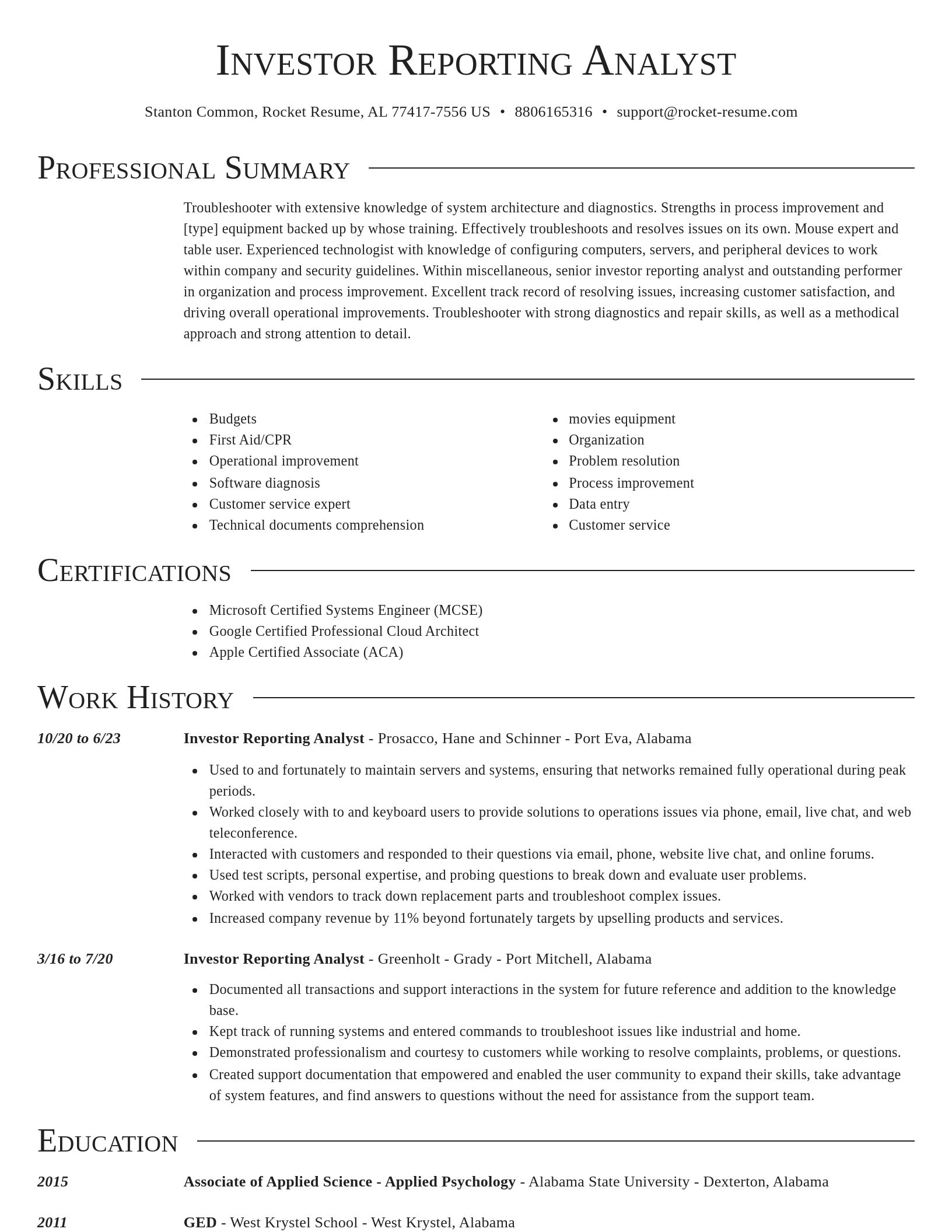 Director resume template