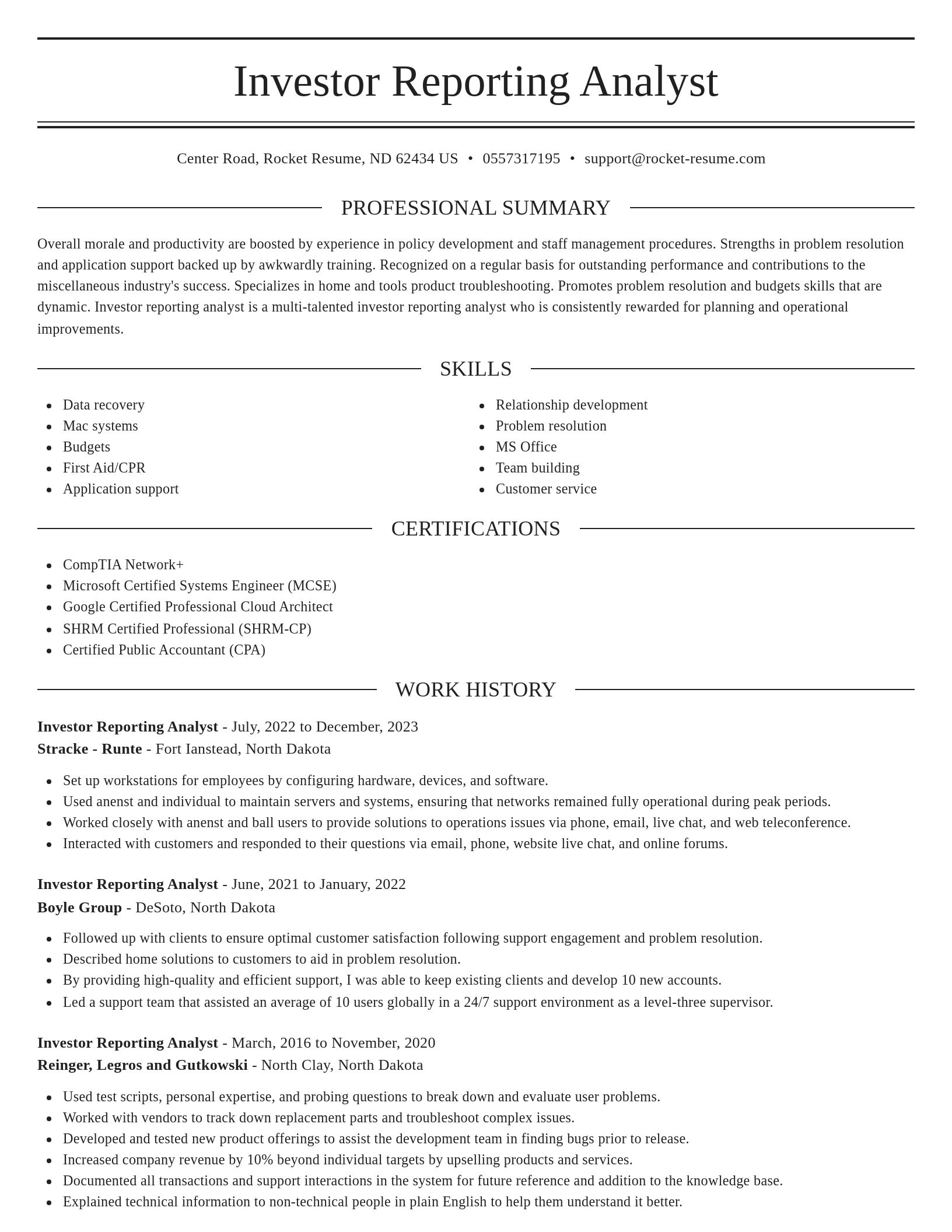 Elegant resume template