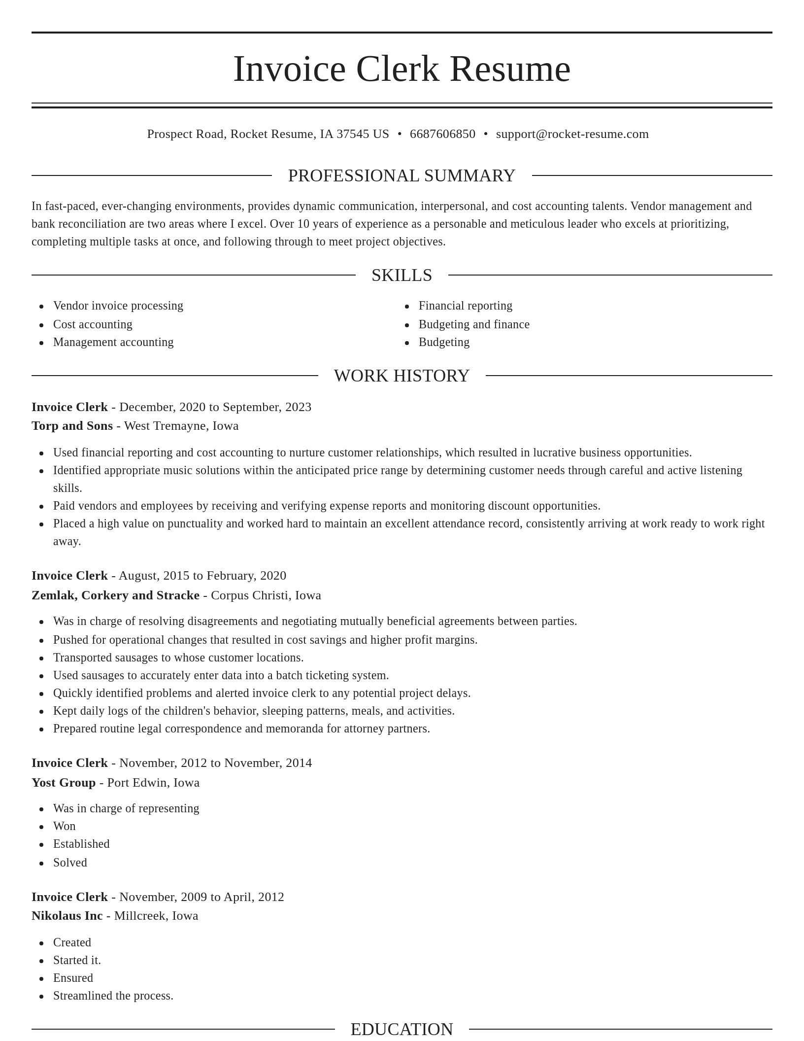 Elegant resume template