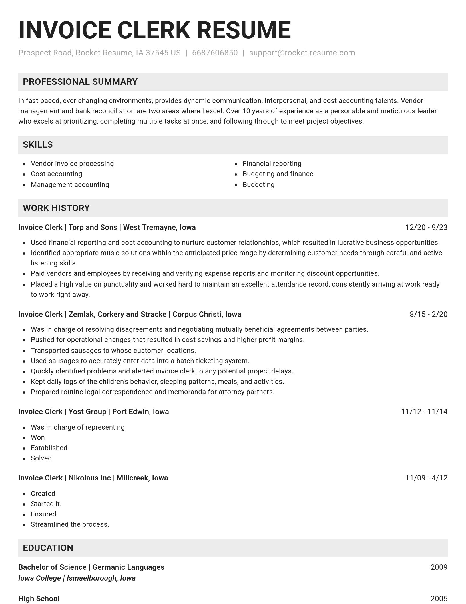 Genius resume template