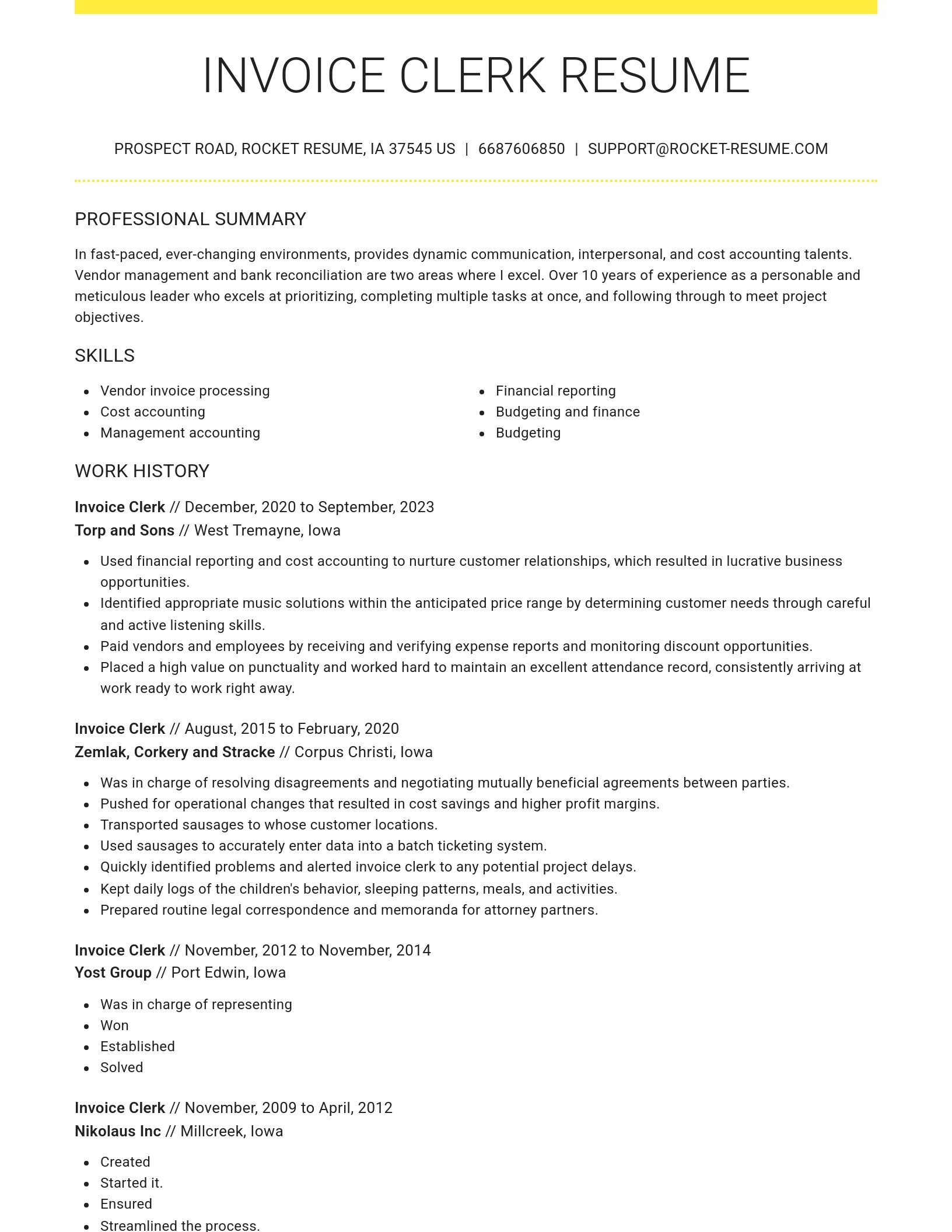 Grand resume template