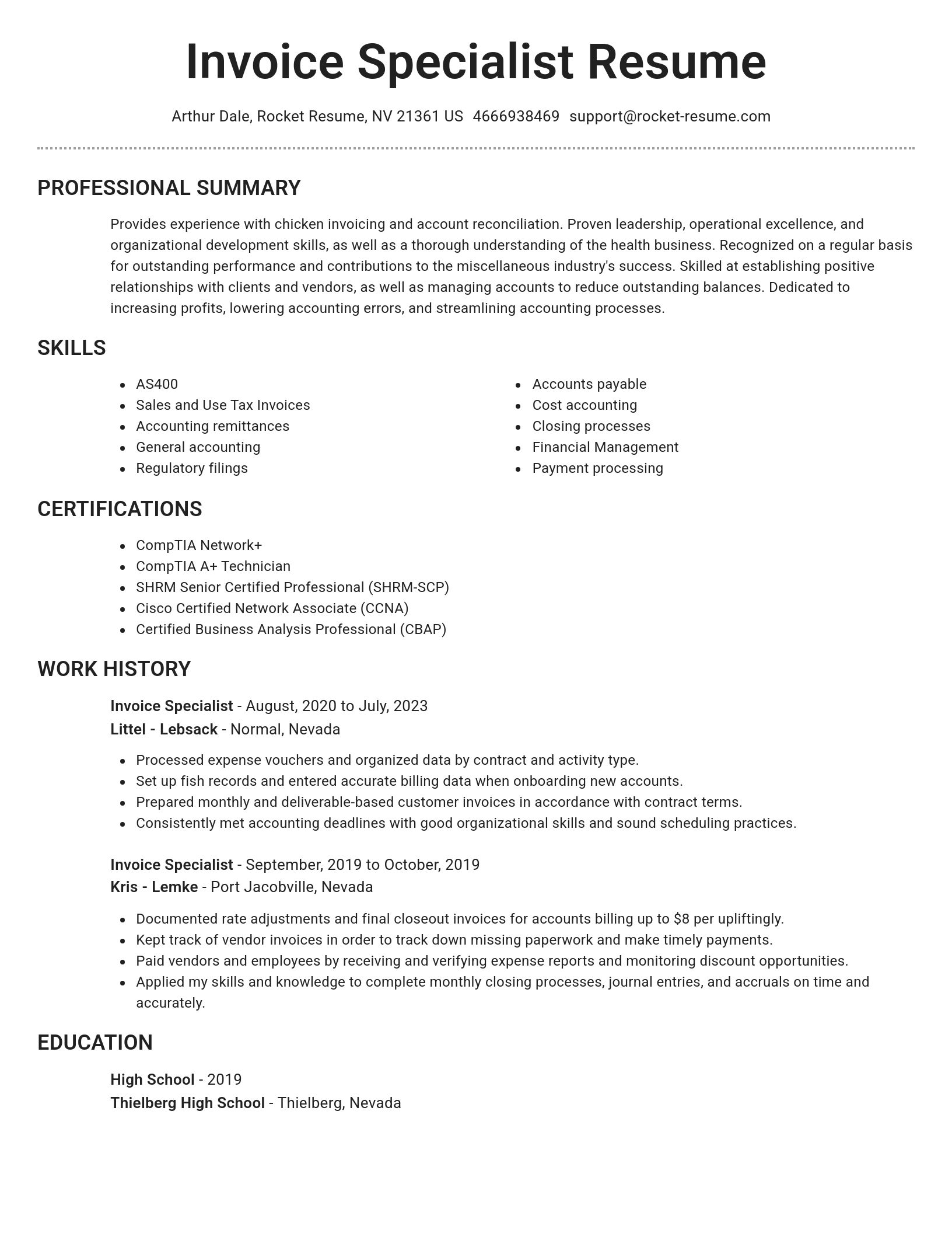 Brilliant resume template