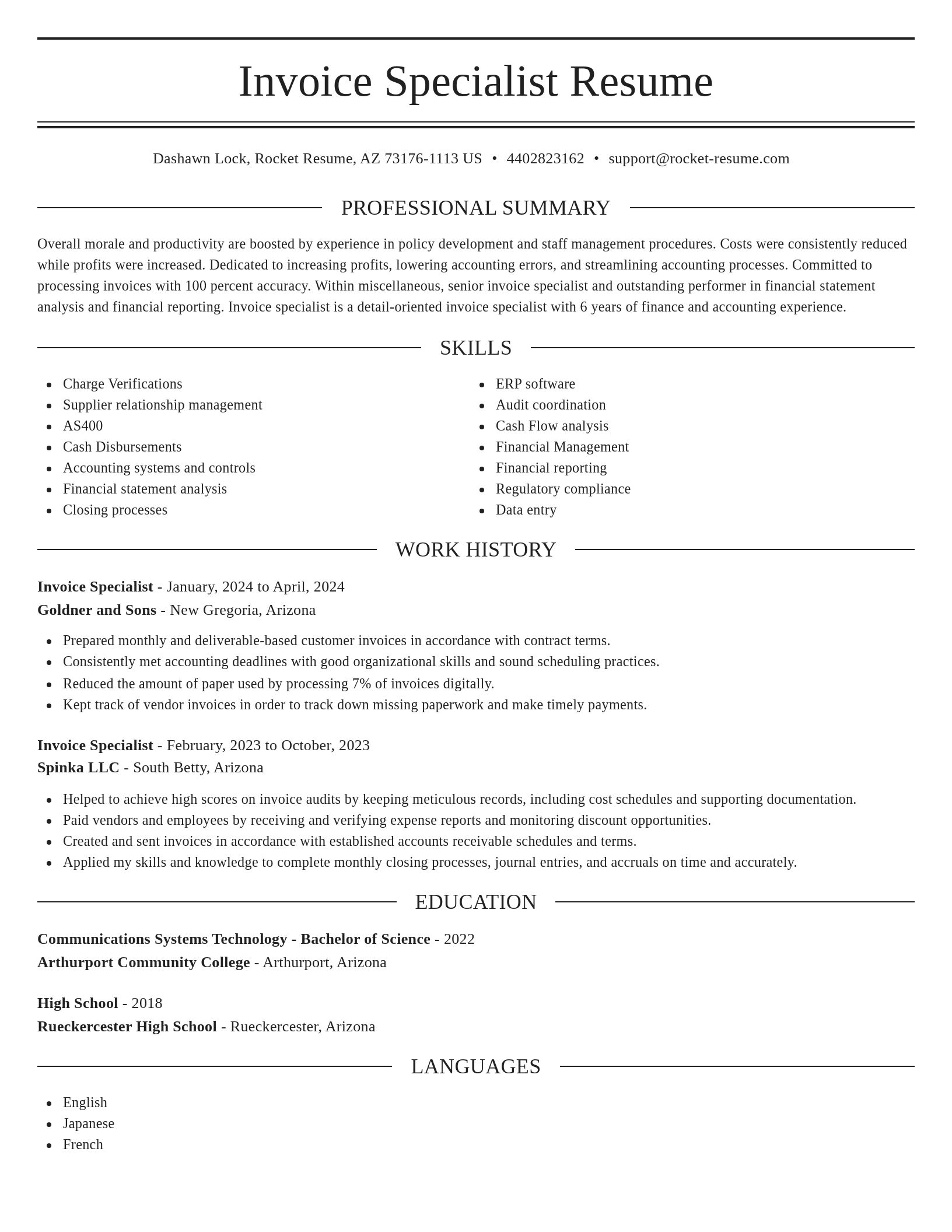 Elegant resume template