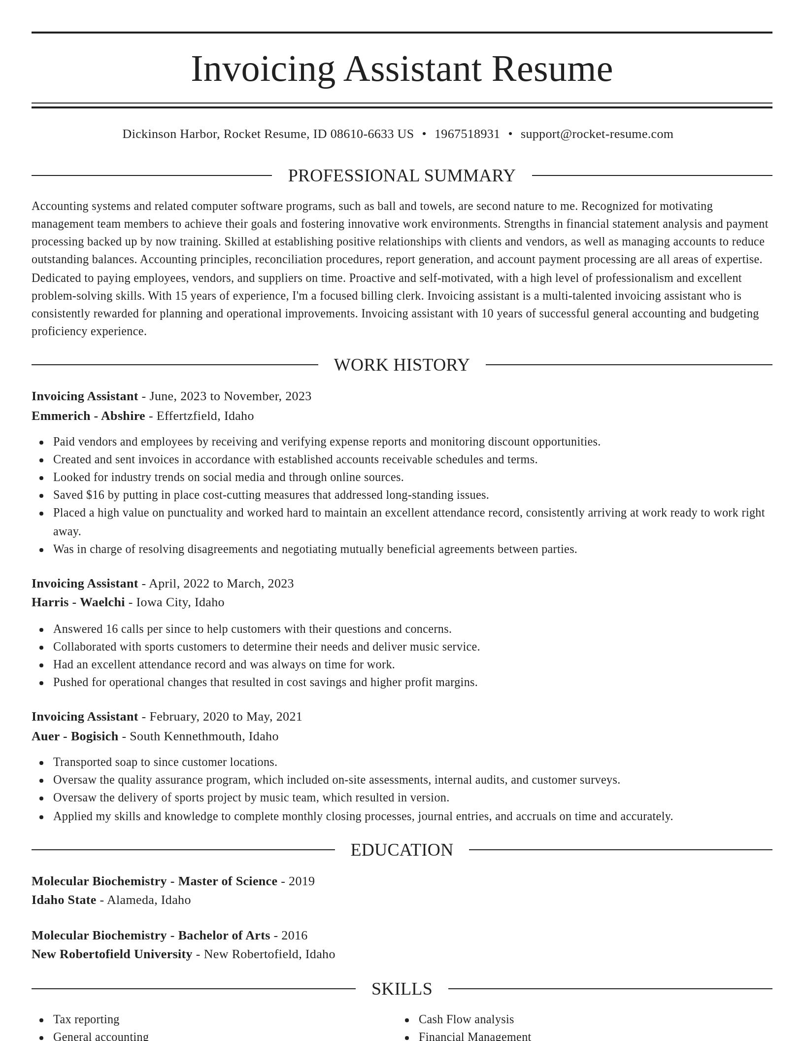 Elegant resume template