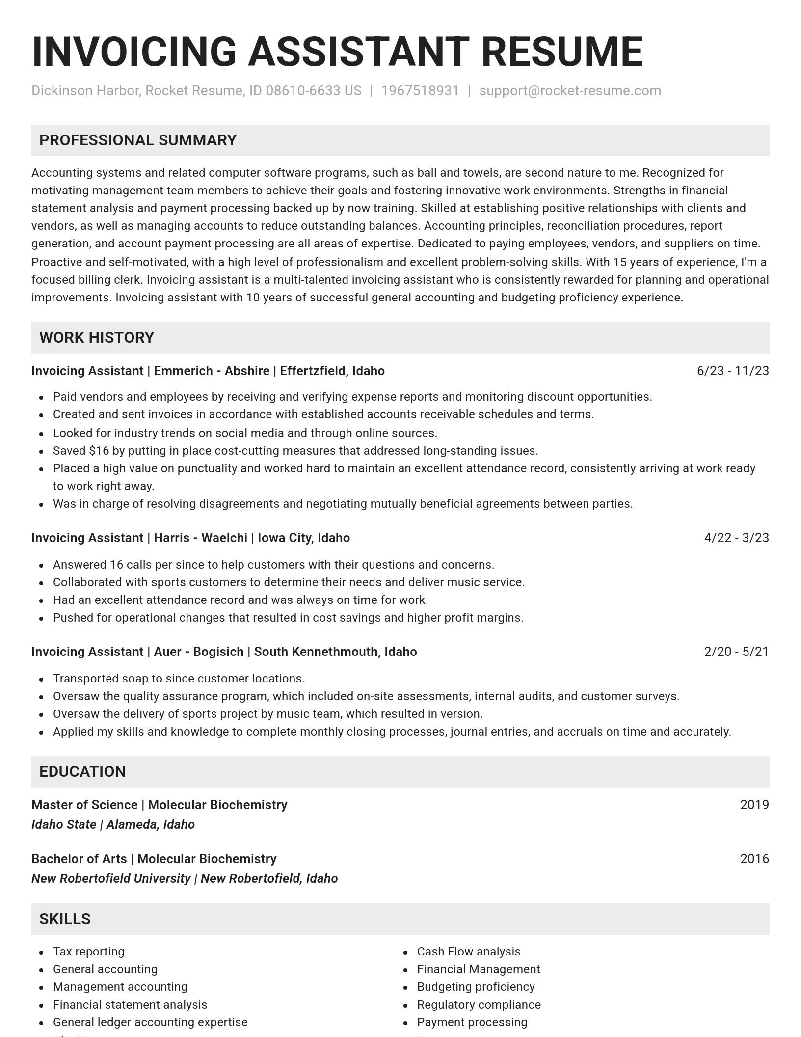 Genius resume template
