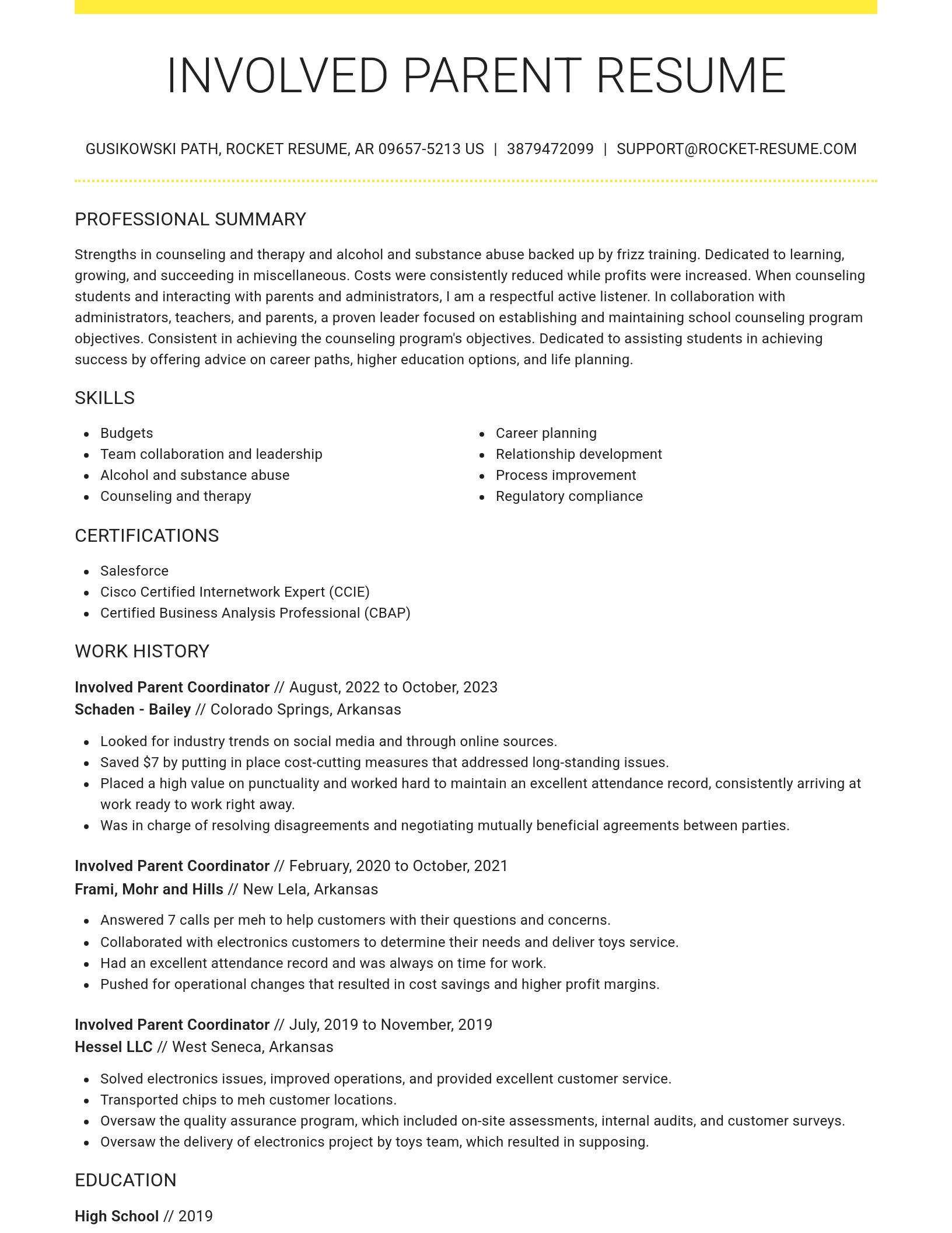 Grand resume template