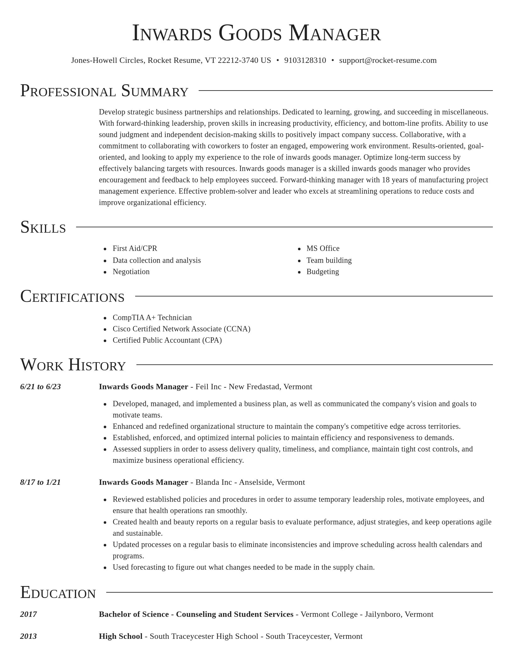 Director resume template