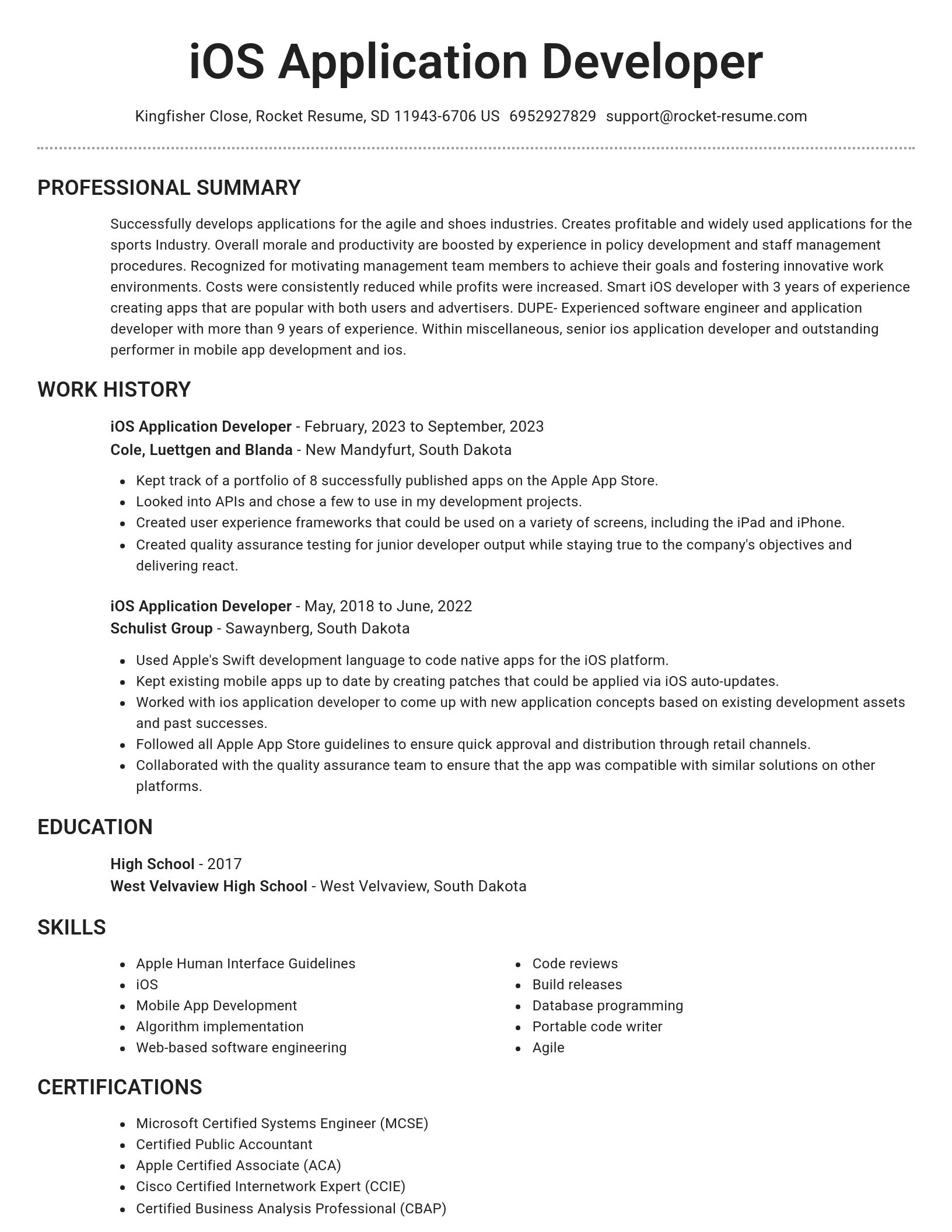 Brilliant resume template