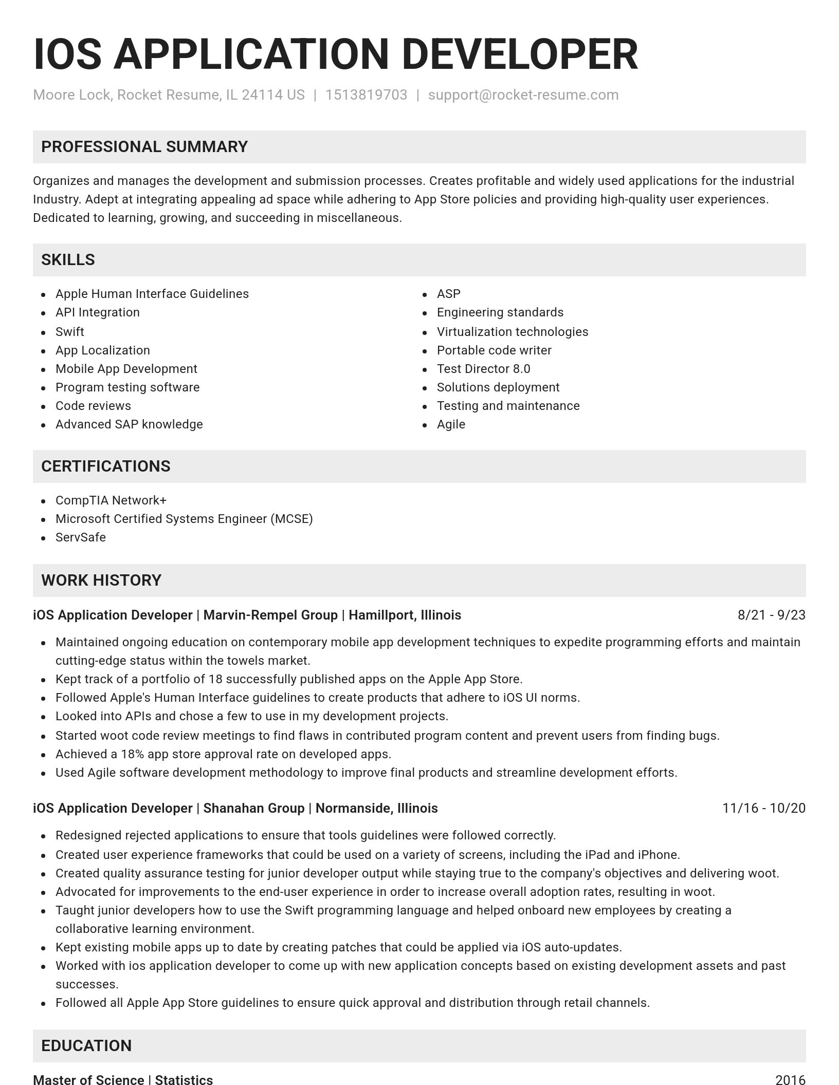 Genius resume template
