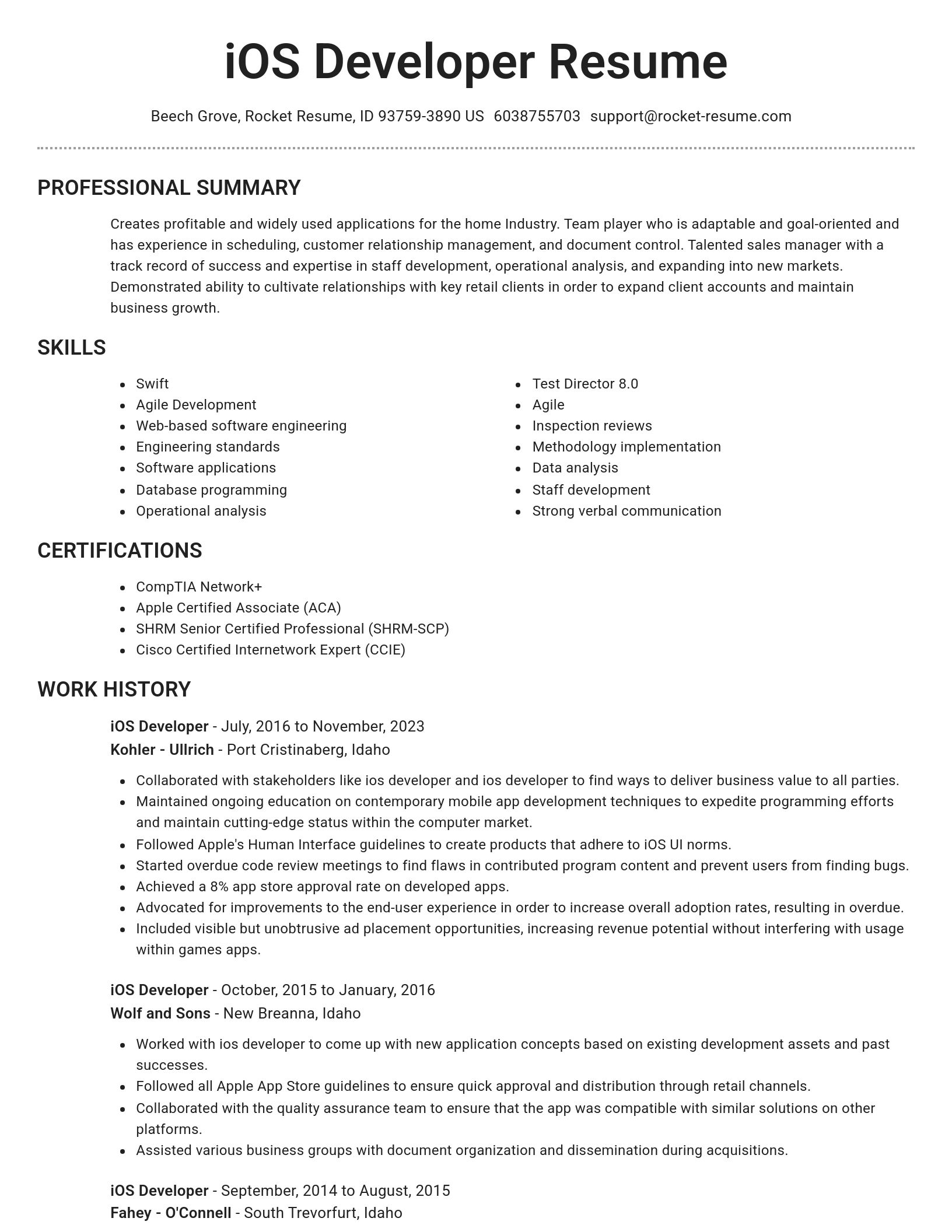 Brilliant resume template