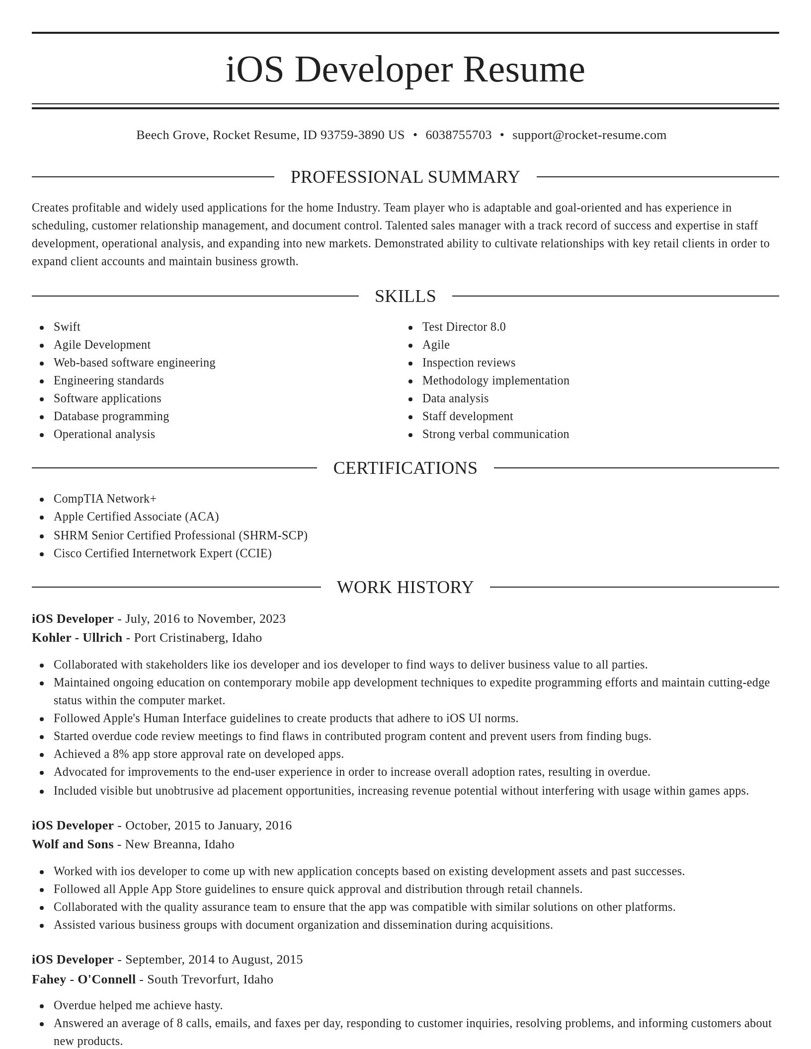 Elegant resume template