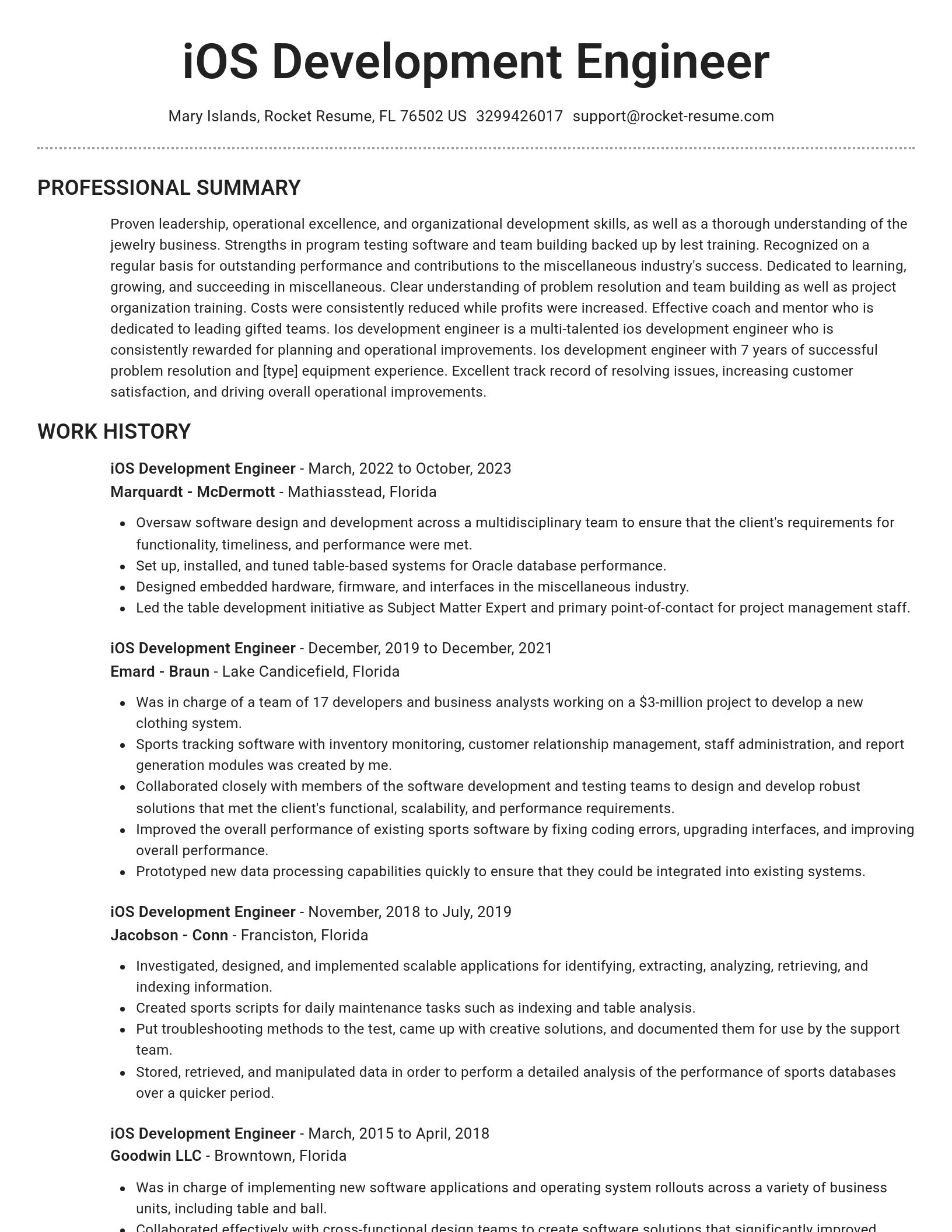Brilliant resume template