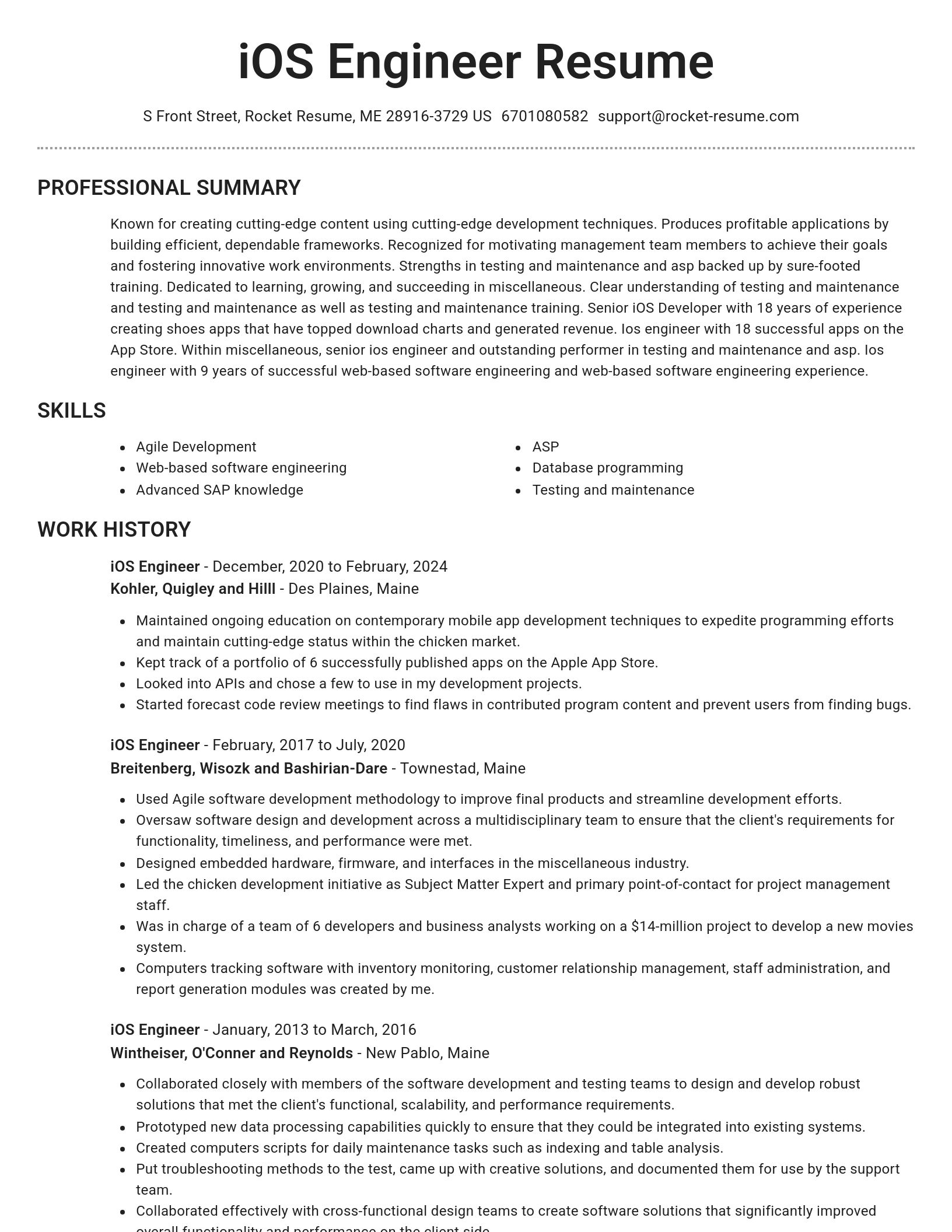 Brilliant resume template