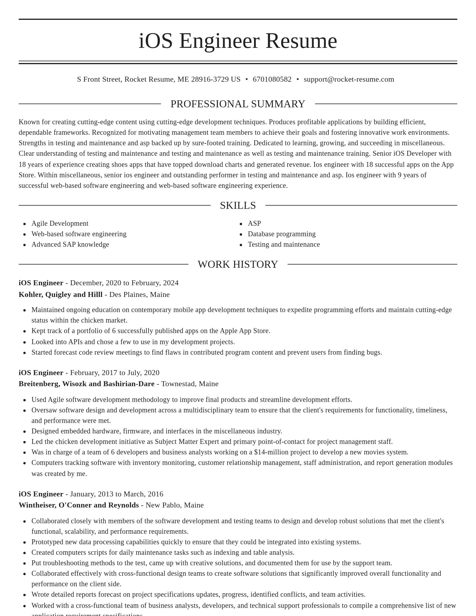 Elegant resume template