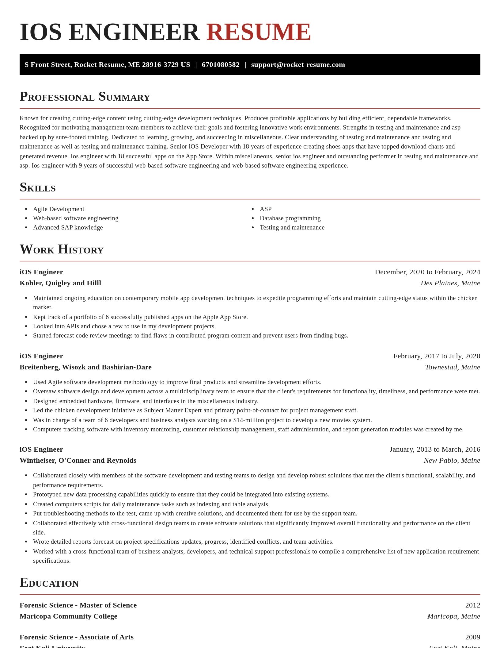 Exquisite resume template