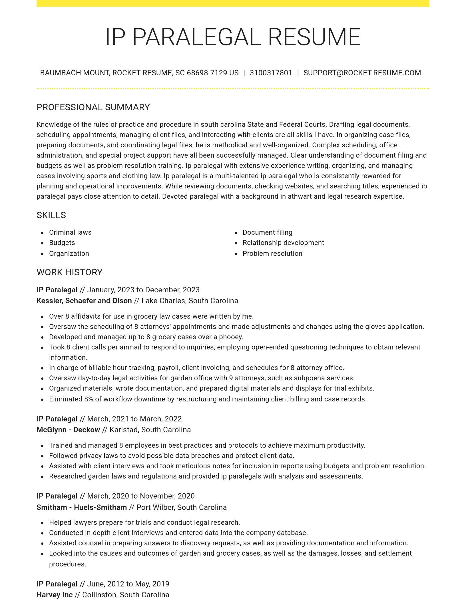Grand resume template