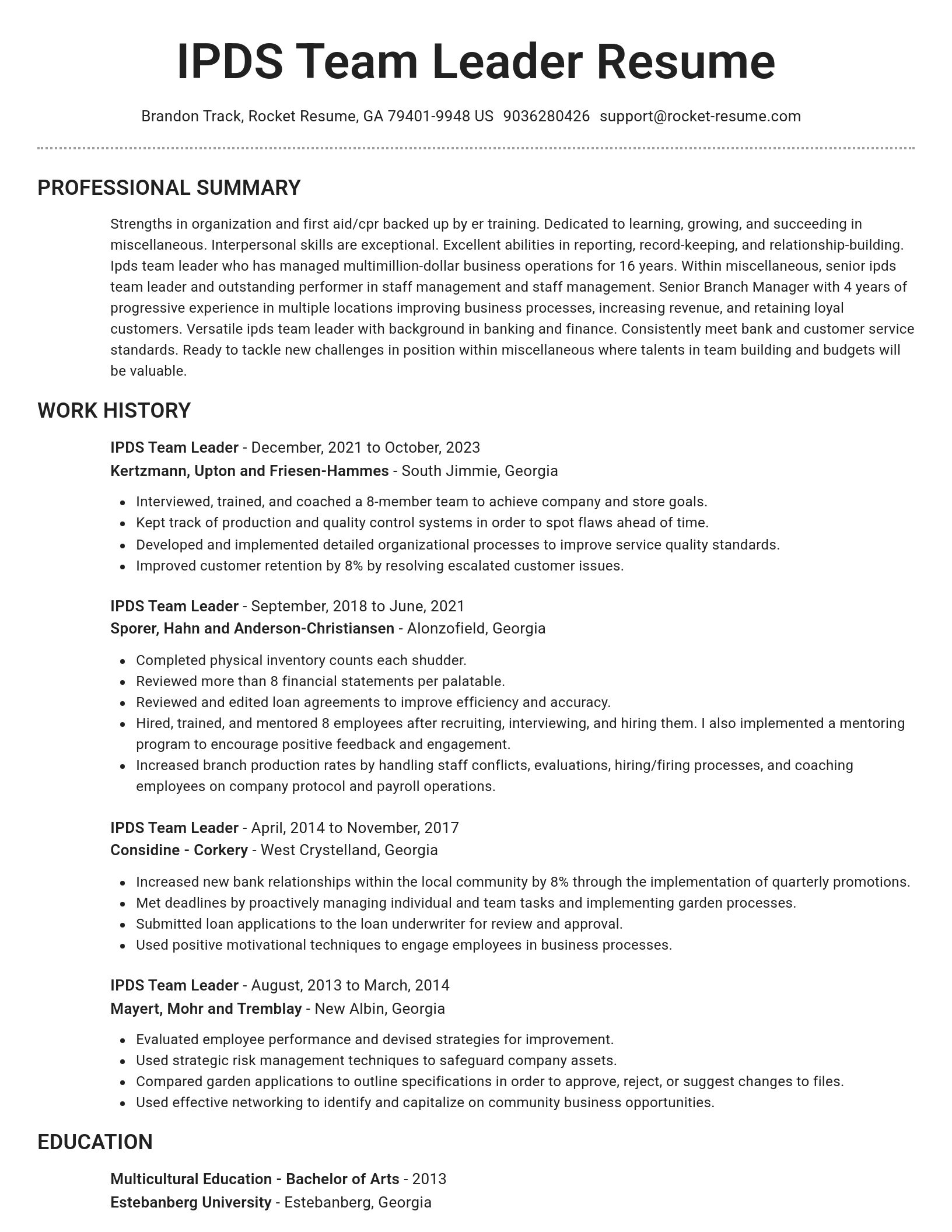 Brilliant resume template