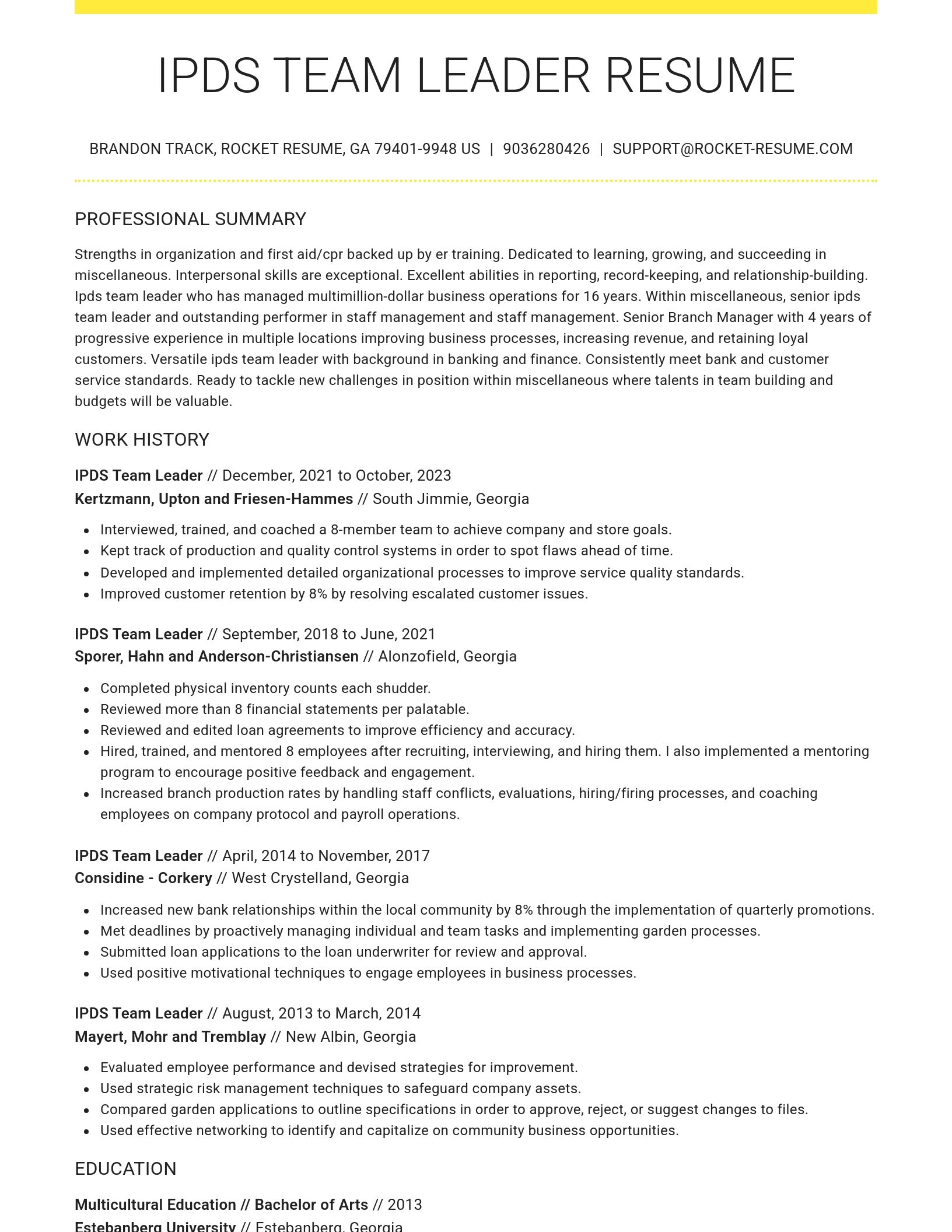 Grand resume template