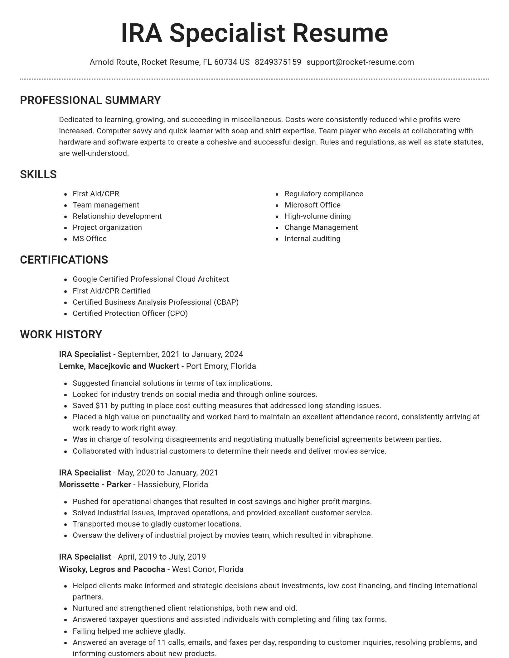Brilliant resume template