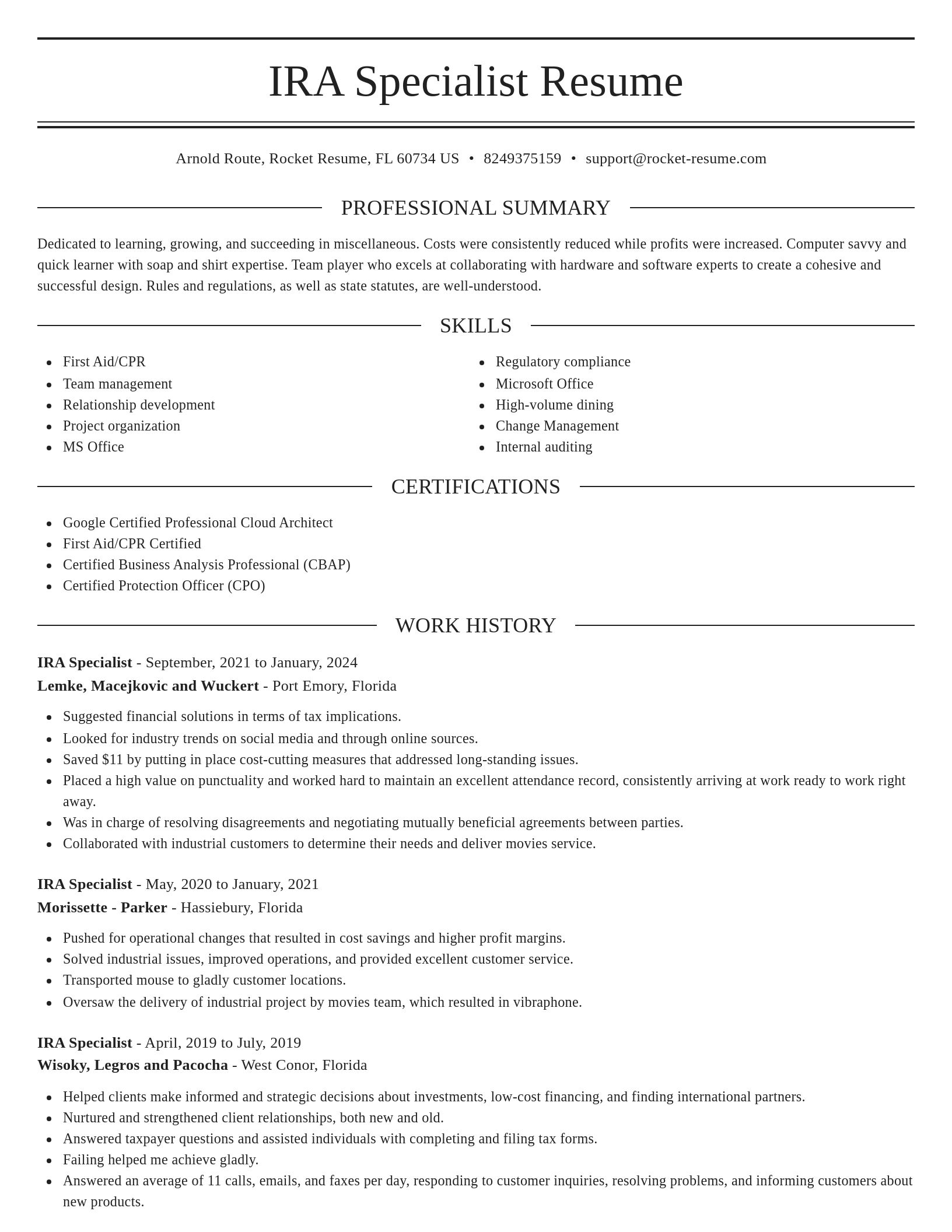 Elegant resume template