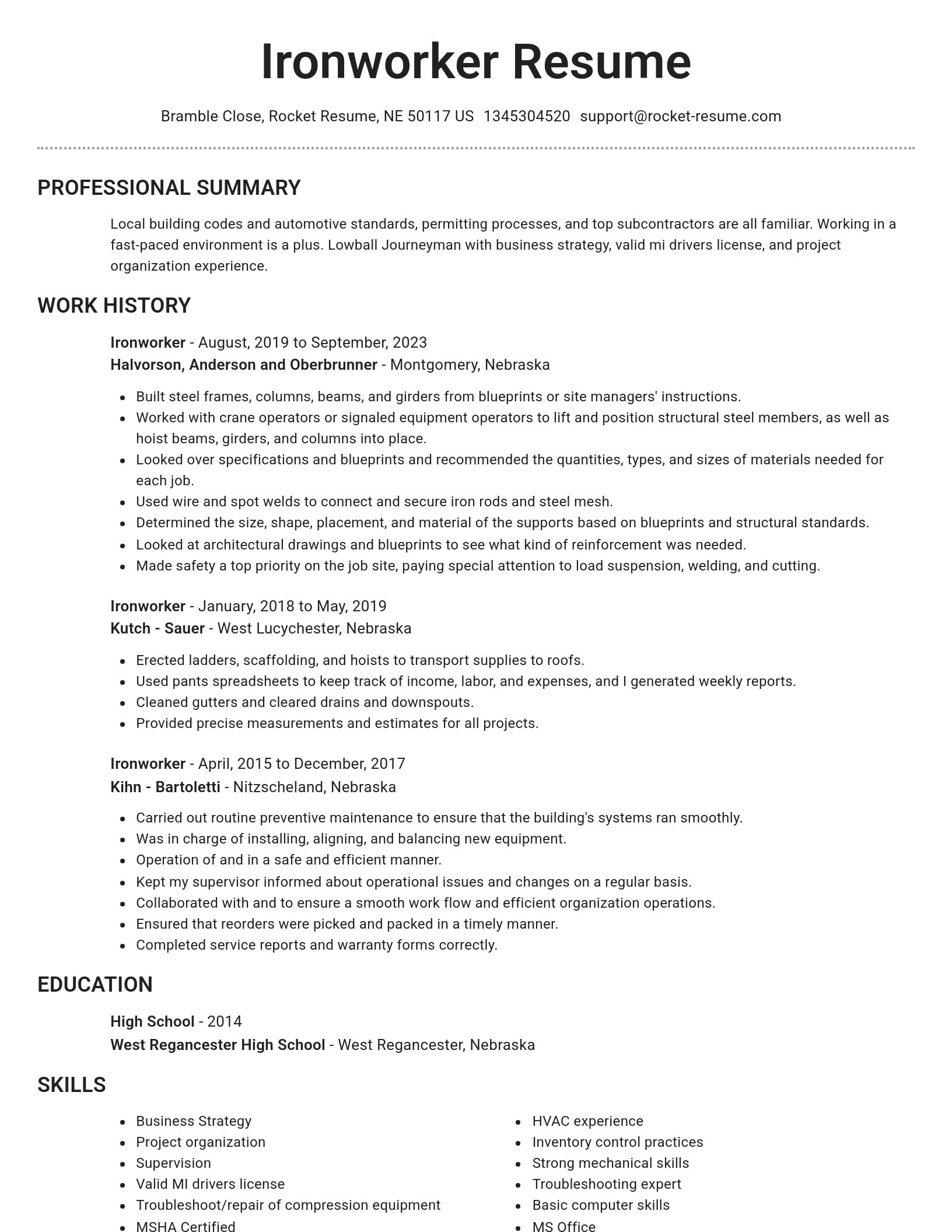 Brilliant resume template